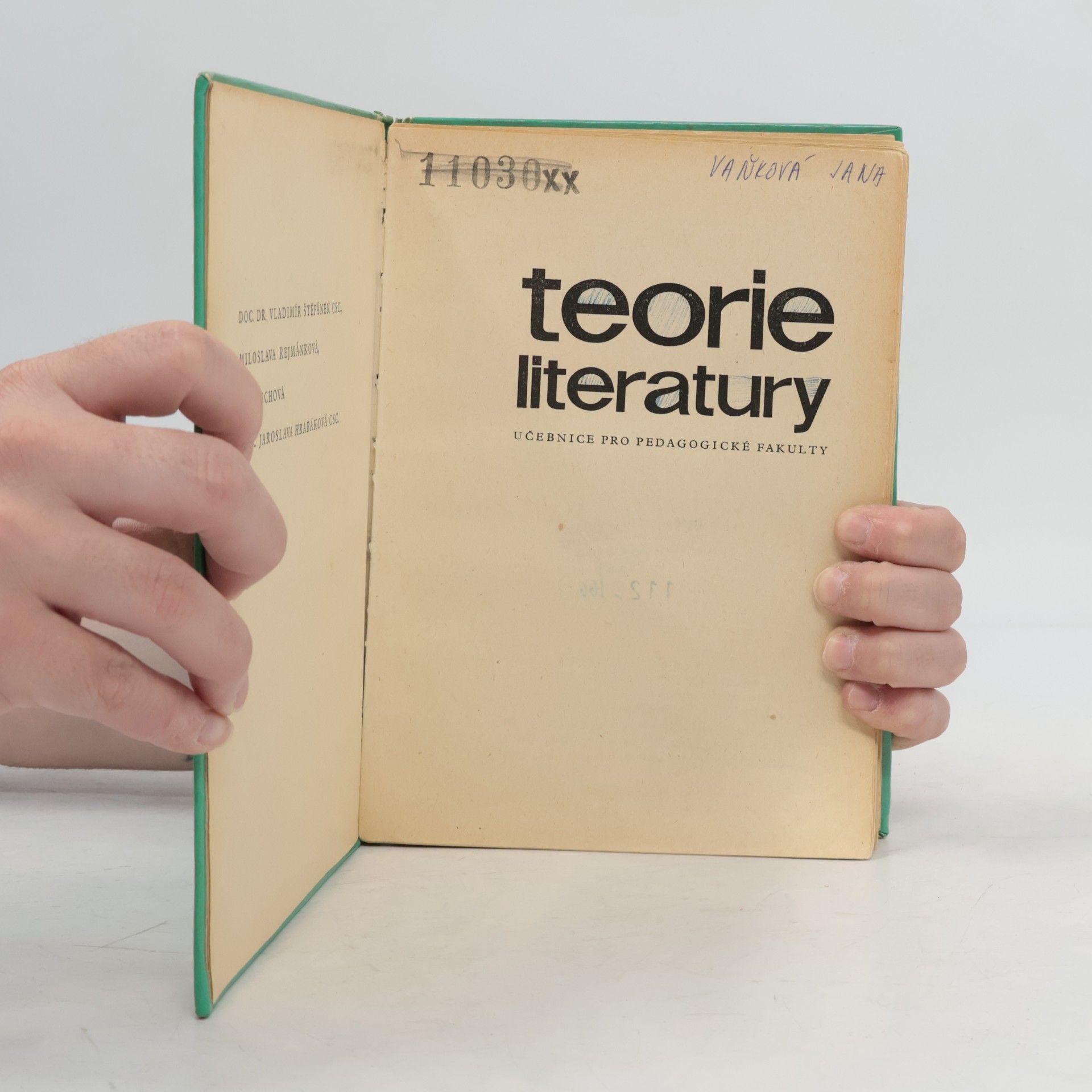 Vladimír Štěpánek Teorie literatury