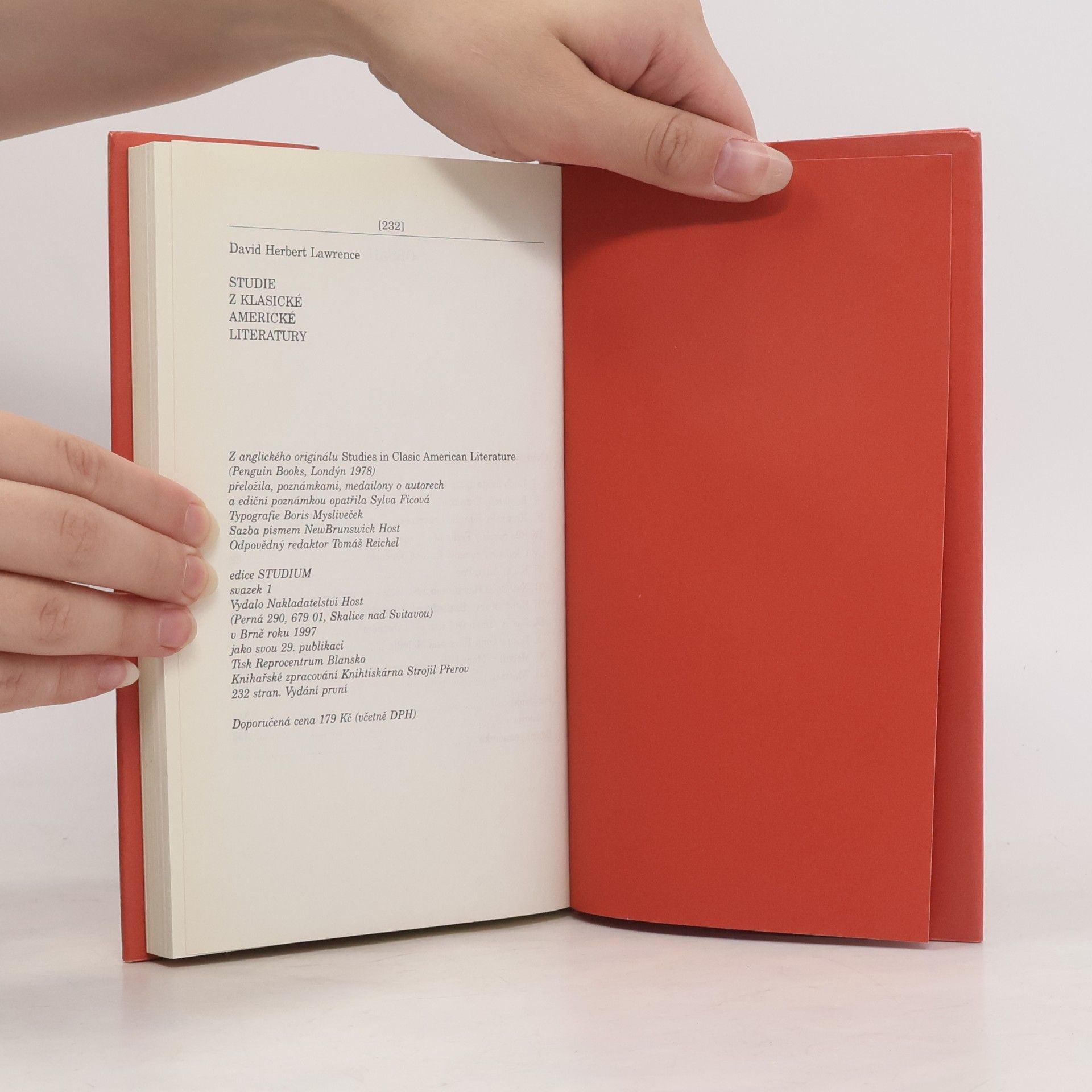 David Herbert Lawrence Studie z klasické americké literatury