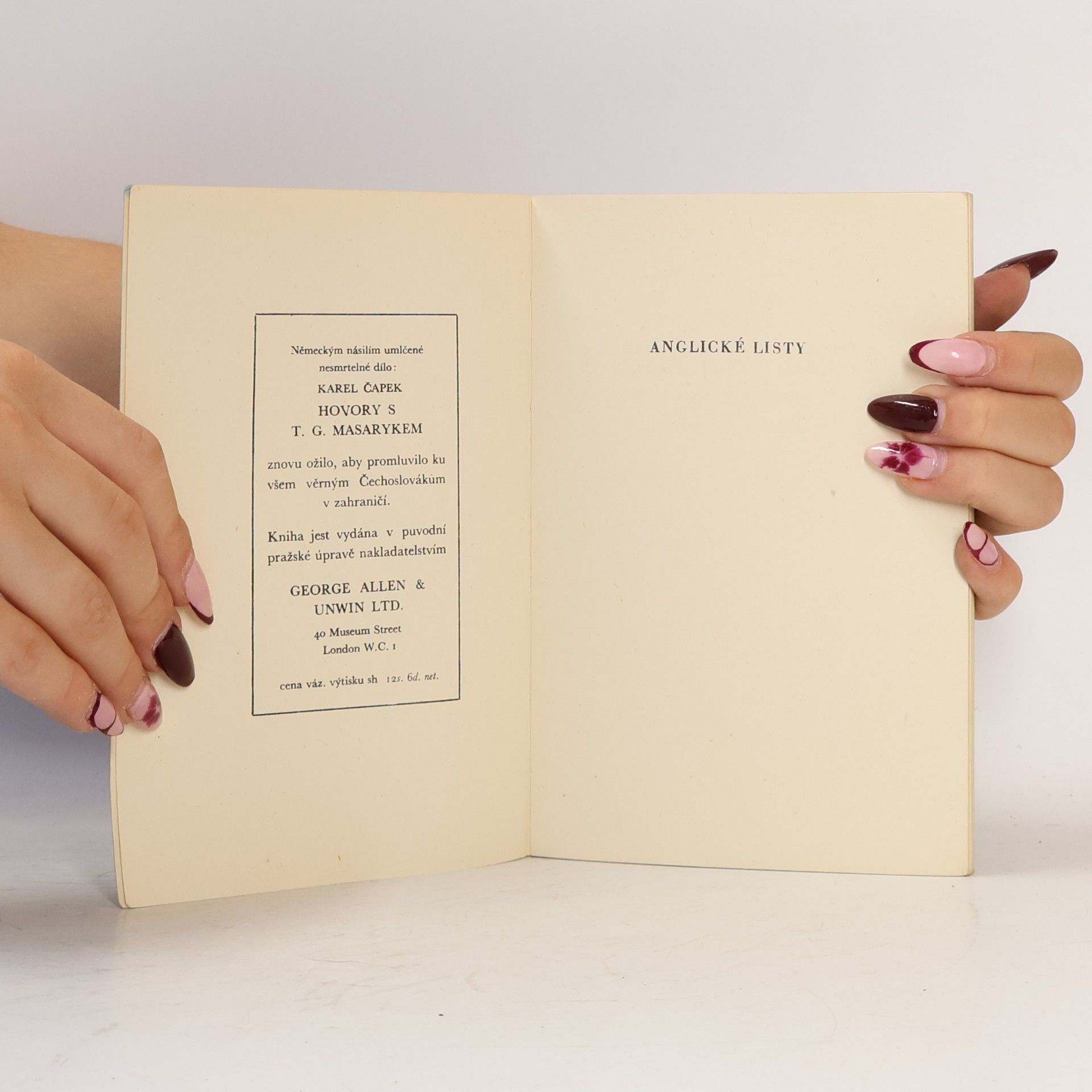 Karel Čapek Anglické listy