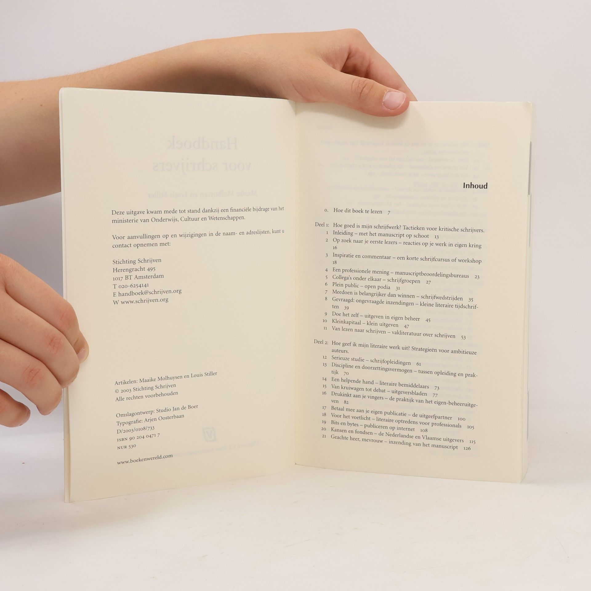 Maaike Molhuysen Handboek voor schrijvers 2003-2004