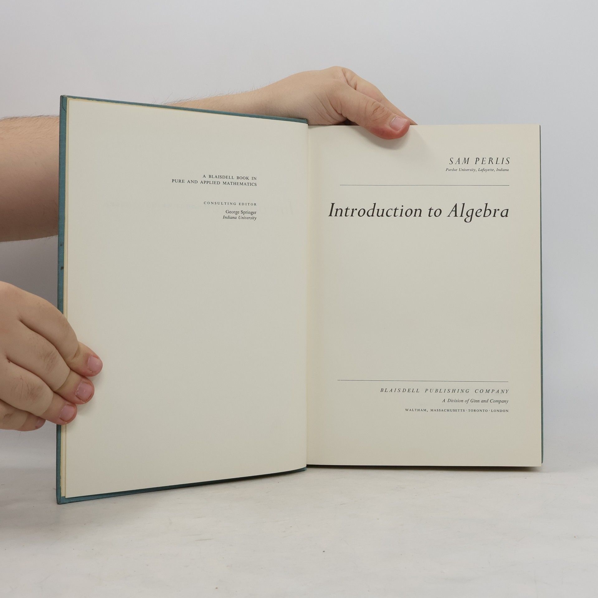 Sam Perlis Introduction to Algebra