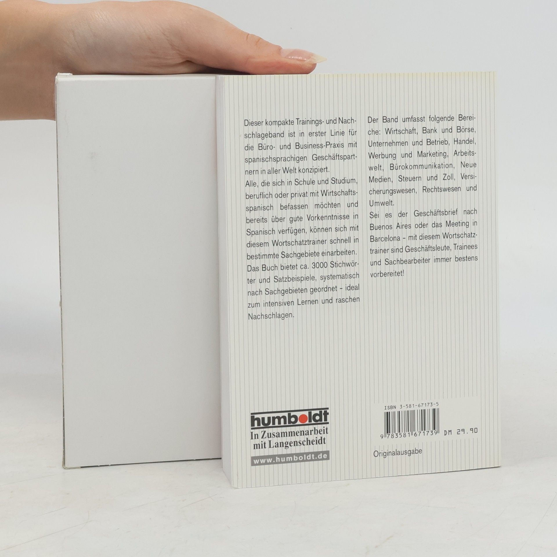 Humboldt Taschenbücher: Business-Spanisch Wortschatz