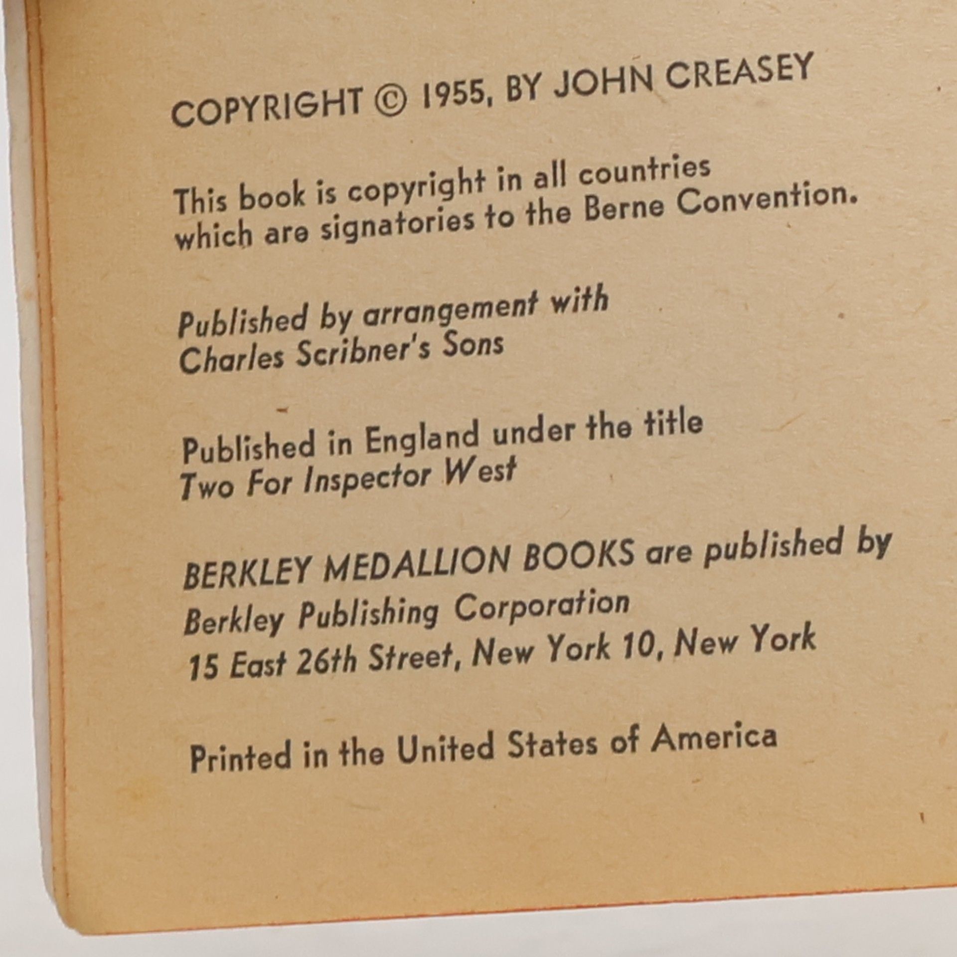 John Creasey Murder Tips the Scales