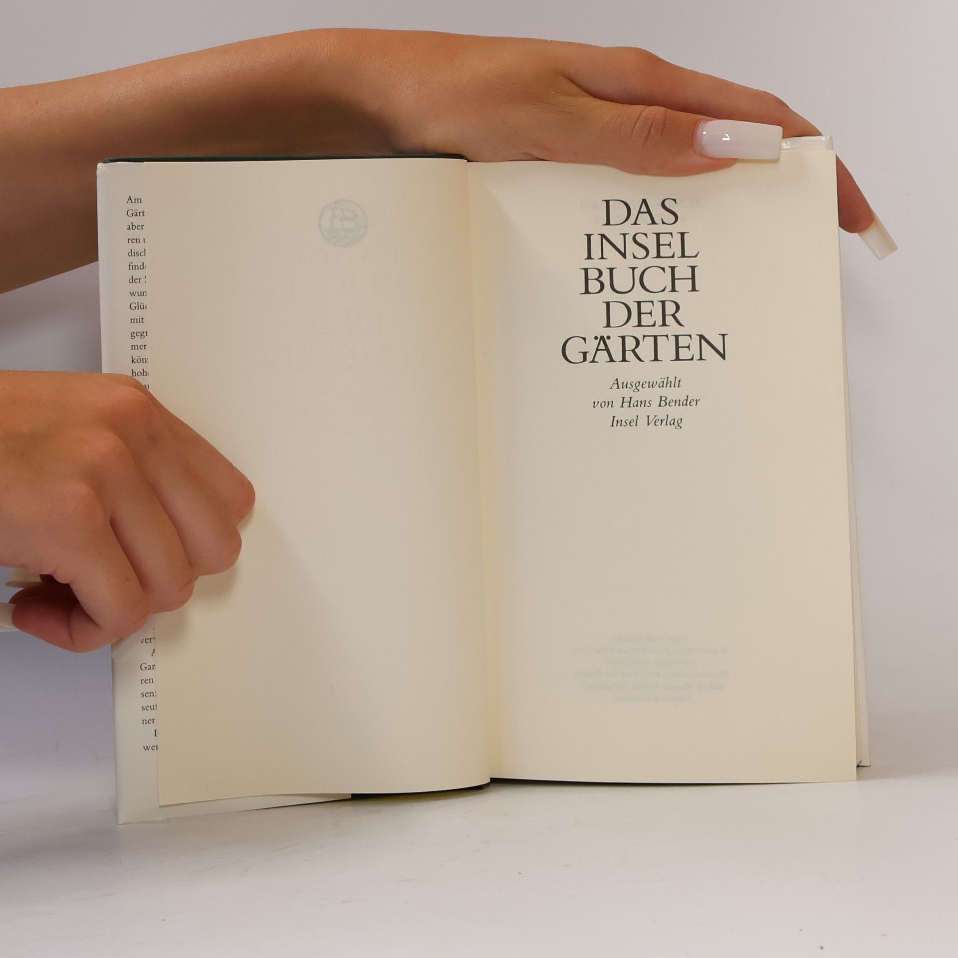 Hans Bender Das Insel Buch der Gärten