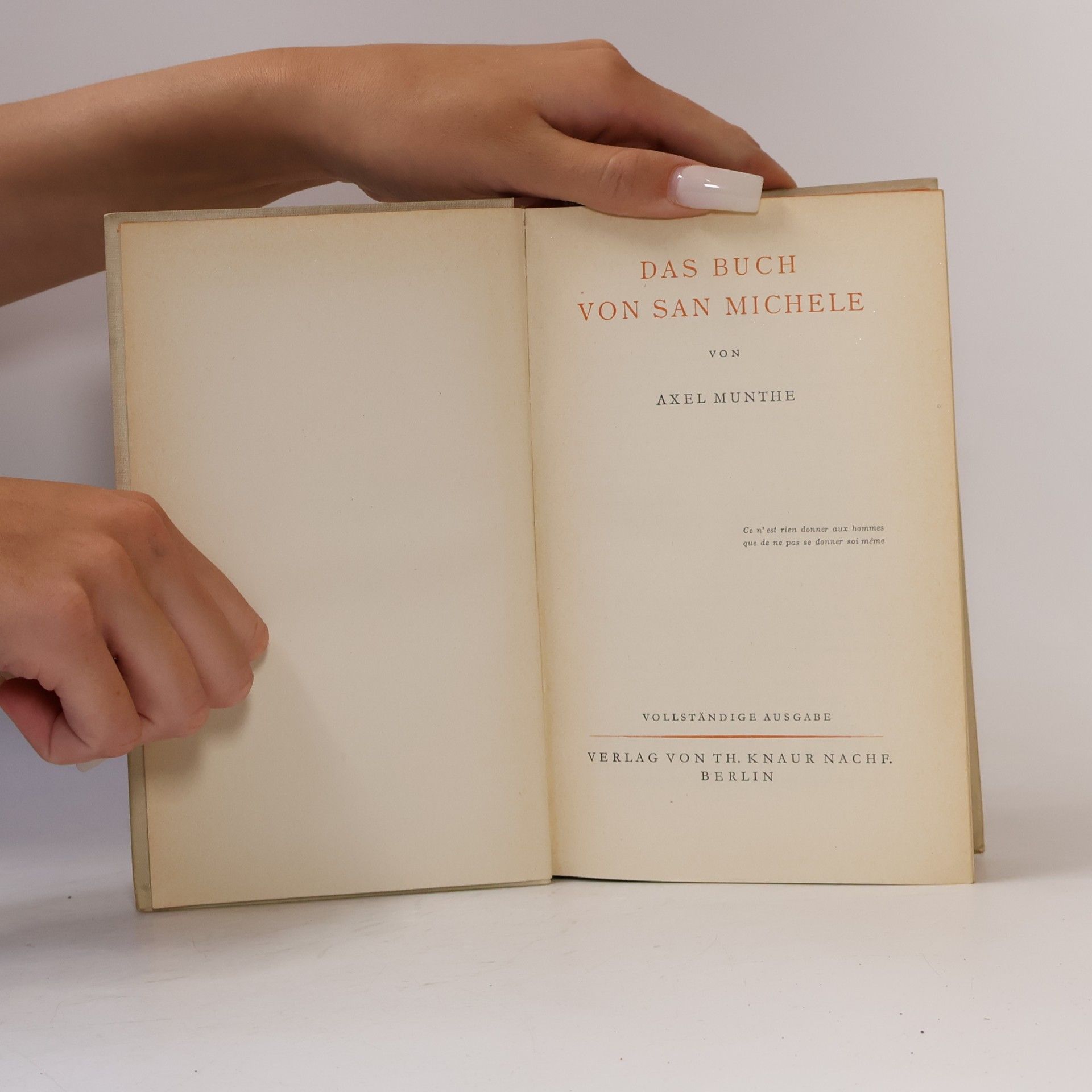 Axel Munthe Das Buch von San Michele