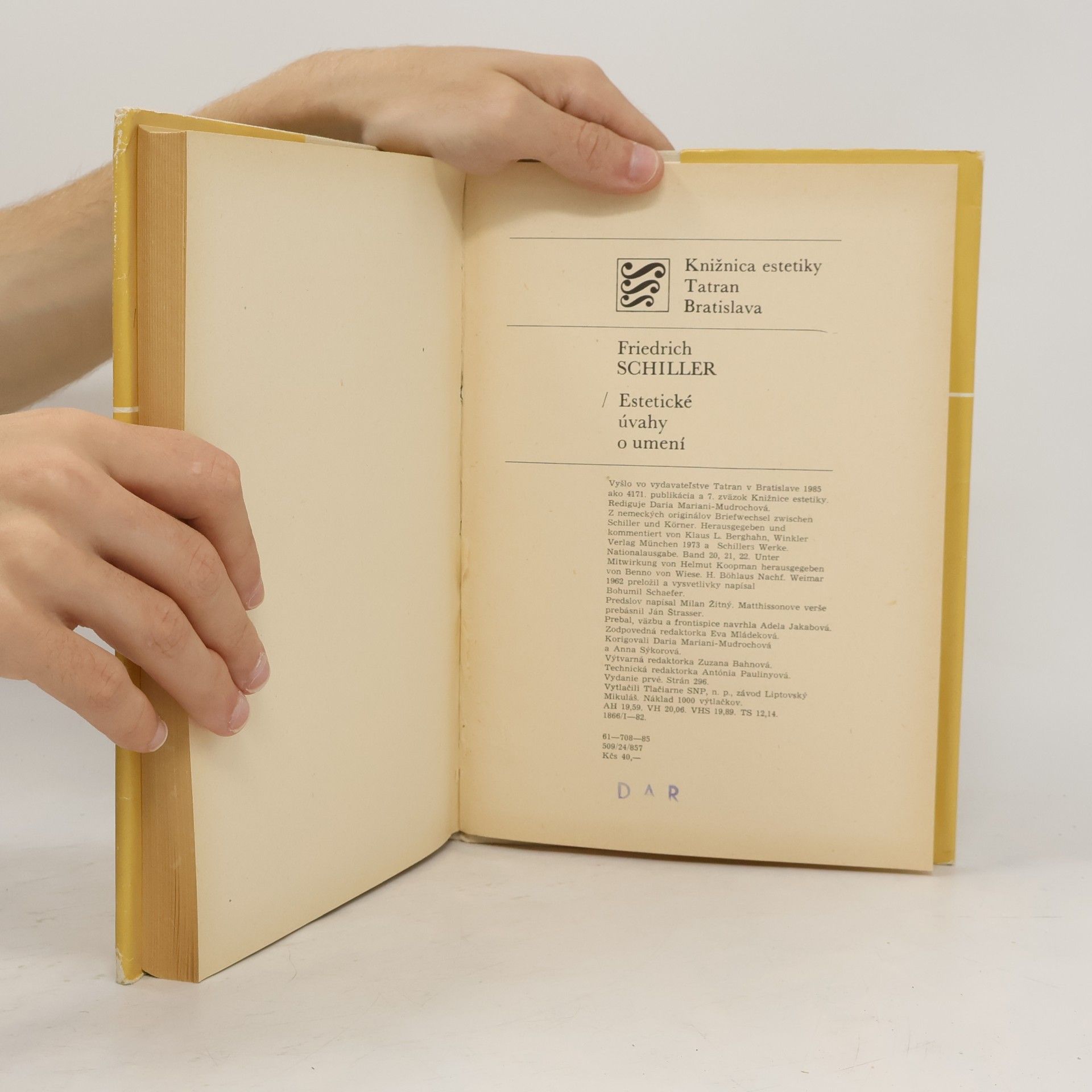 Friedrich Schiller Estetické úvahy o umení