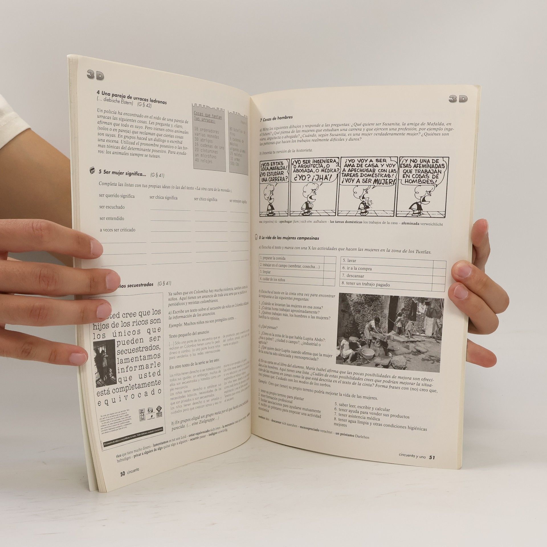 Javier Navarro González Línea dos, Cuaderno de actividades