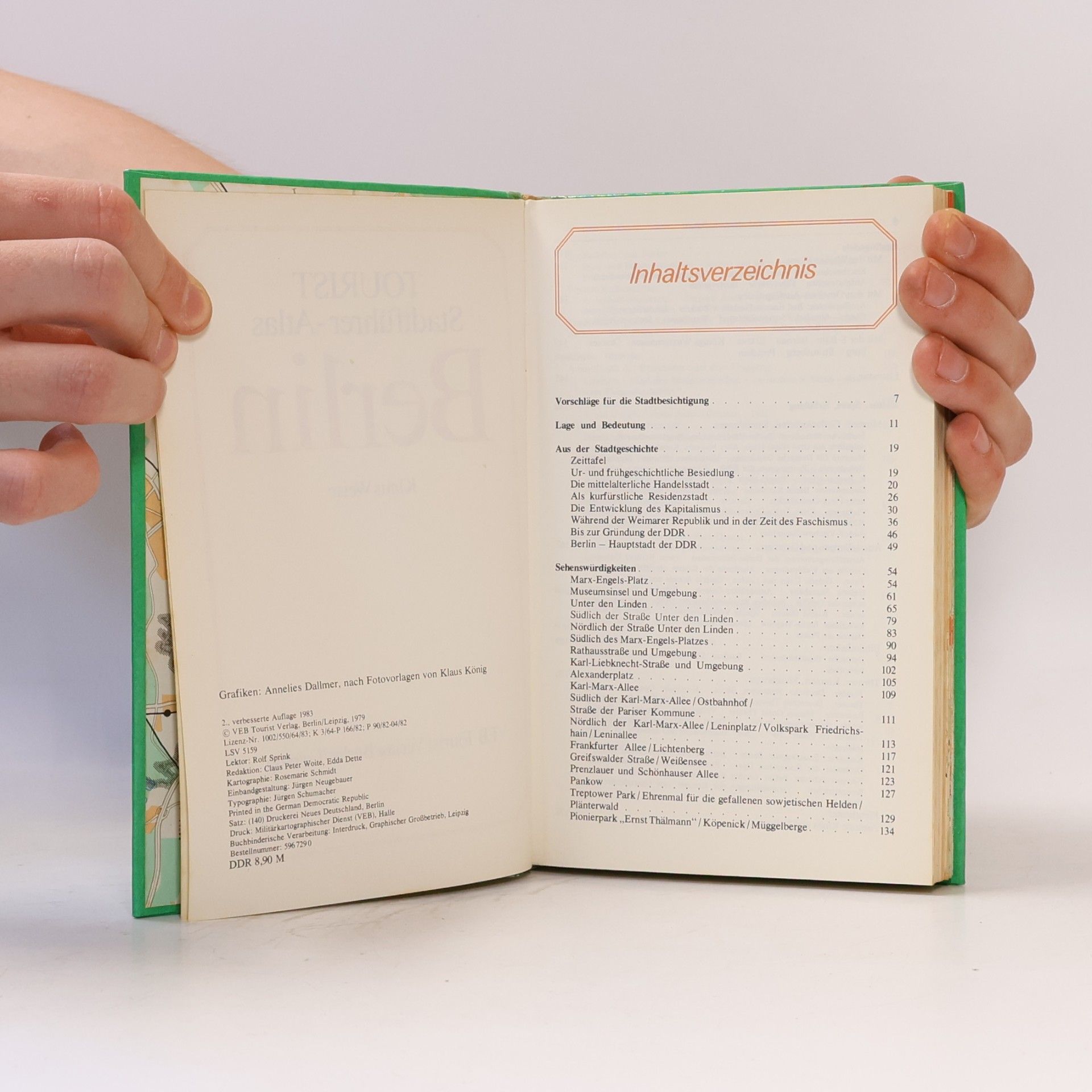Autorenkollektiv Berlin Hauptstadt der DDR Stadtführer Atlas
