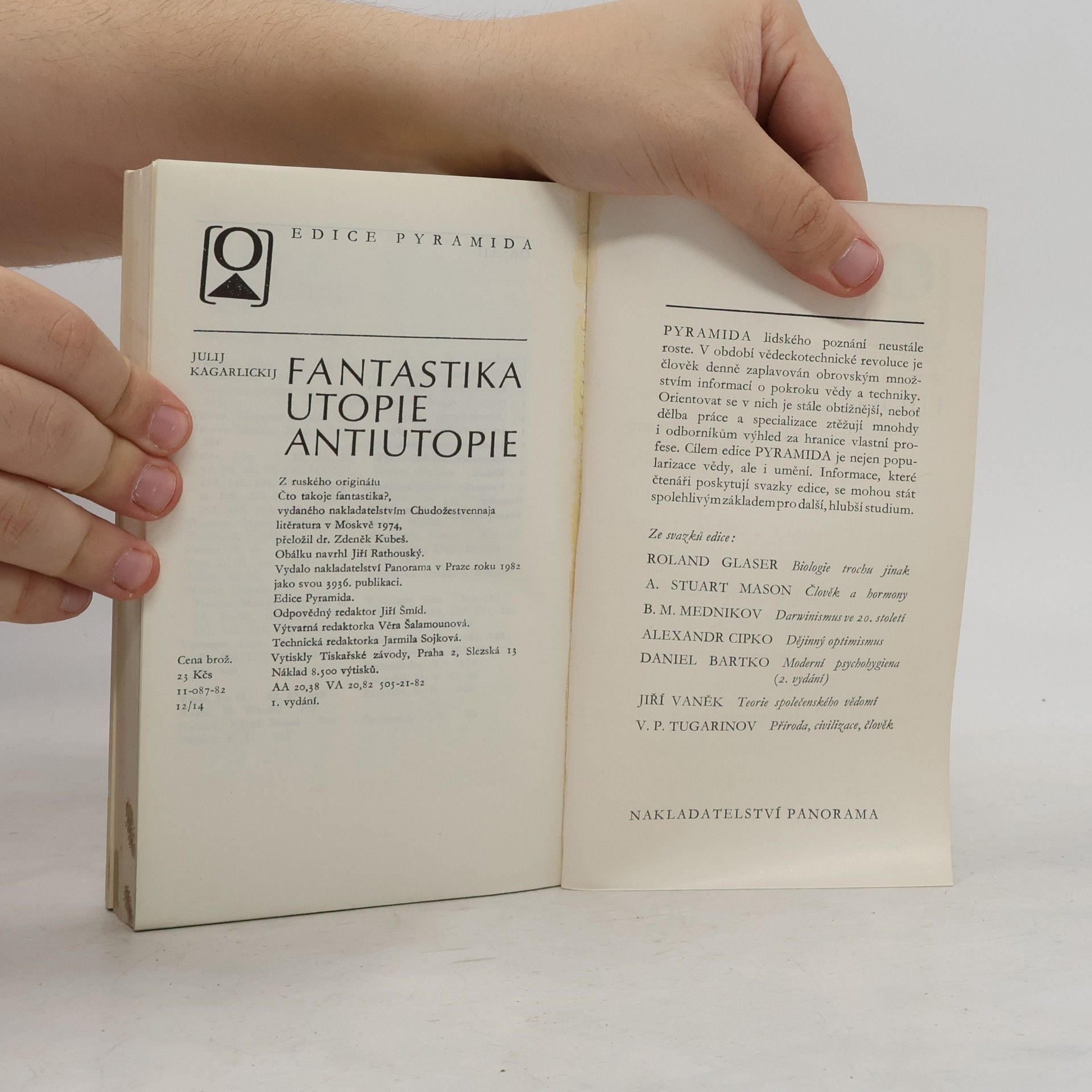Julij Iosifovič Kagarlickij Fantastika utopie antiutopie