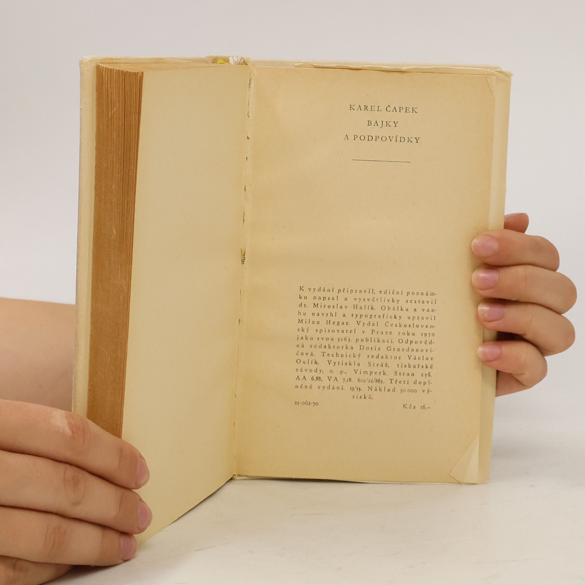 Karel Čapek Bajky a podpovídky
