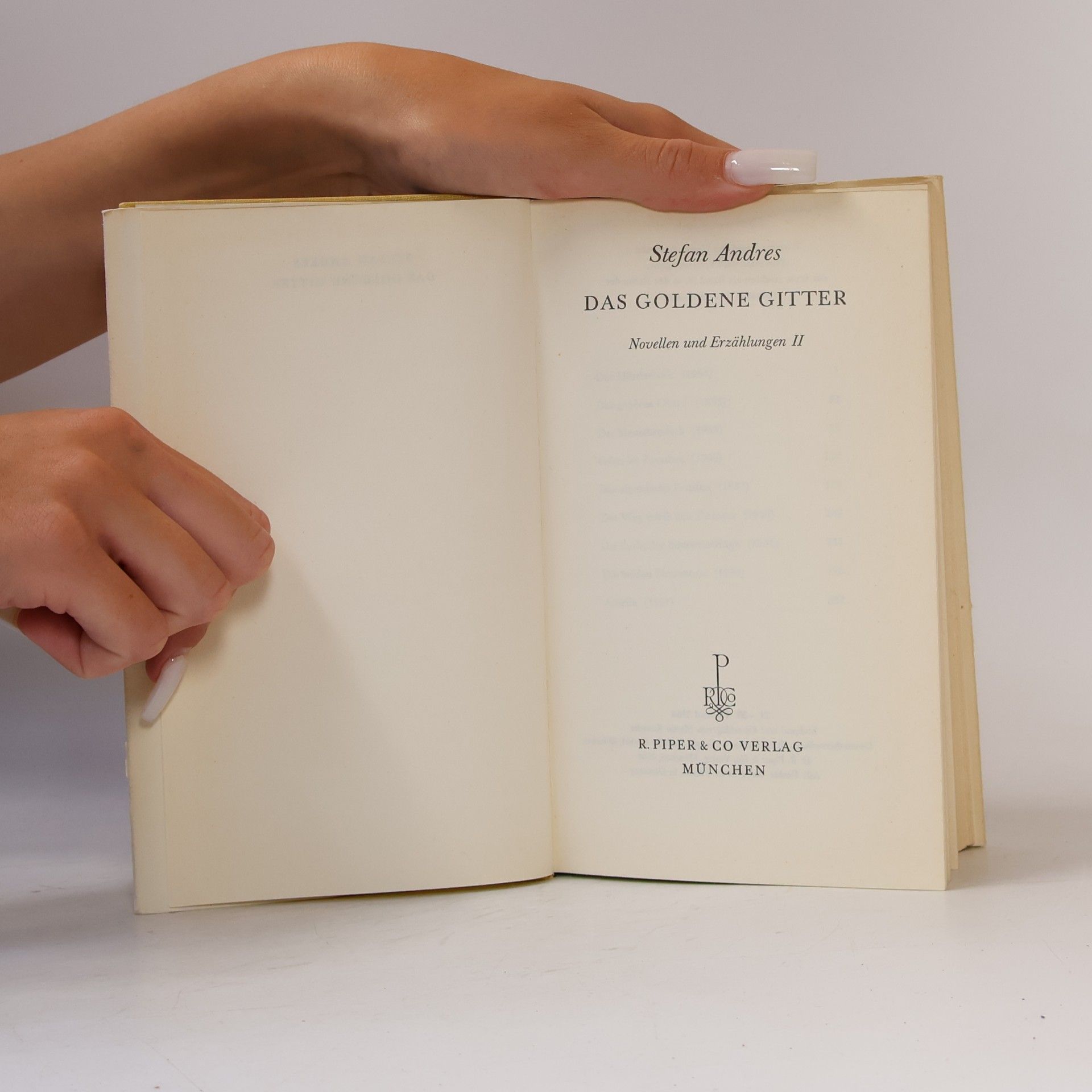 Stefan Andres Das goldene Gitter. Novellen und Erzählungen II.