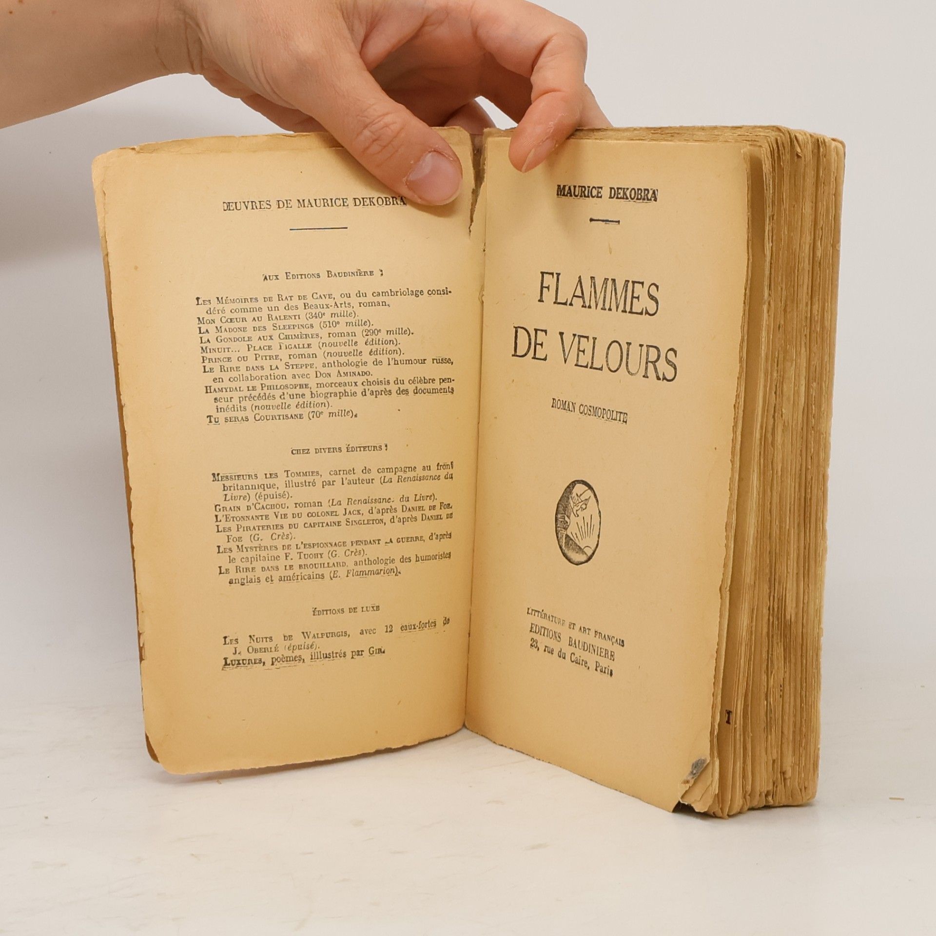 Maurice Dekobra Flammes de Velours