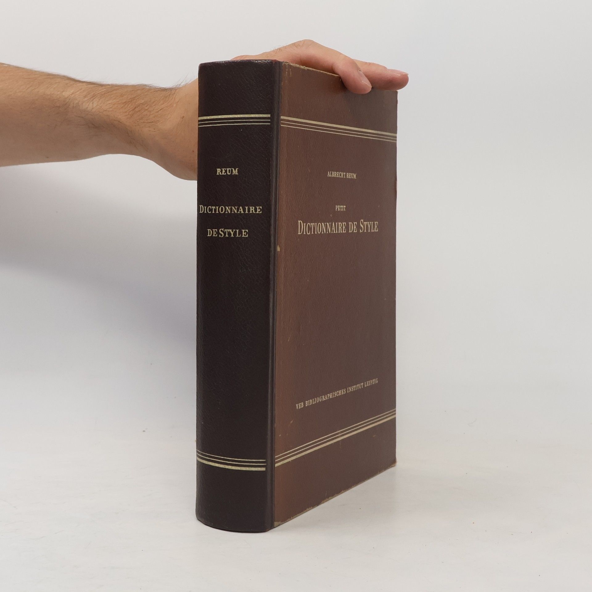 Albrecht Reum Dictionnaire de Style