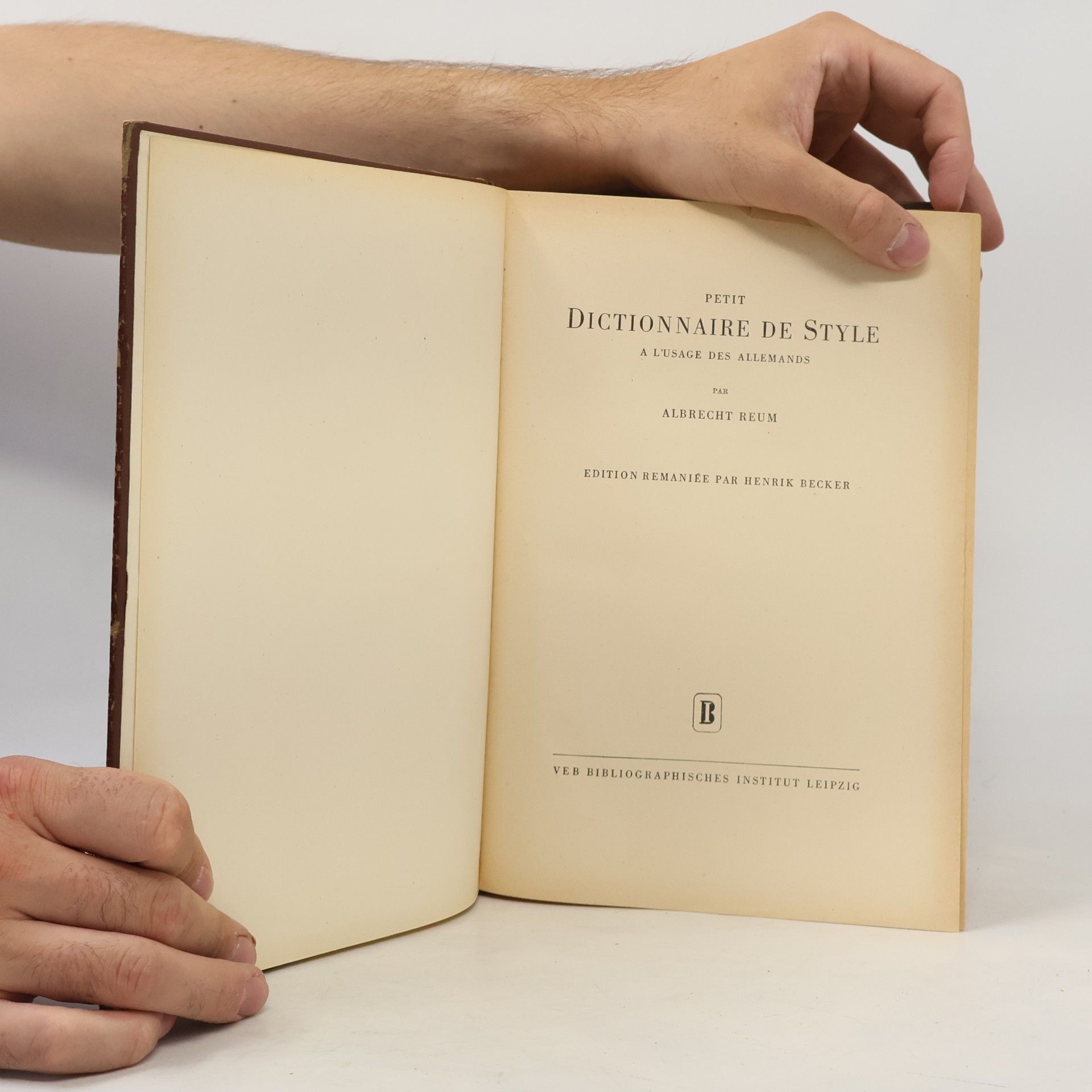 Albrecht Reum Dictionnaire de Style