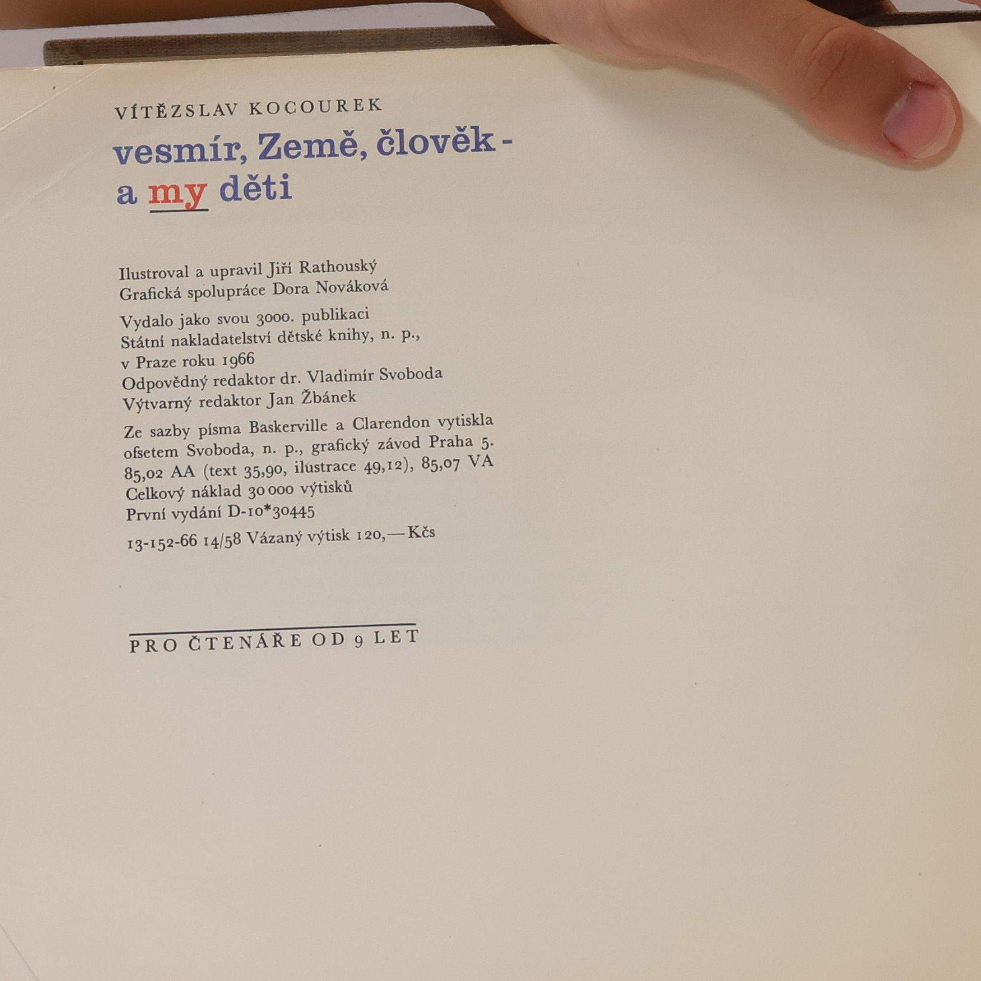 Vítězslav Kocourek Vesmír, Země, člověk a my děti