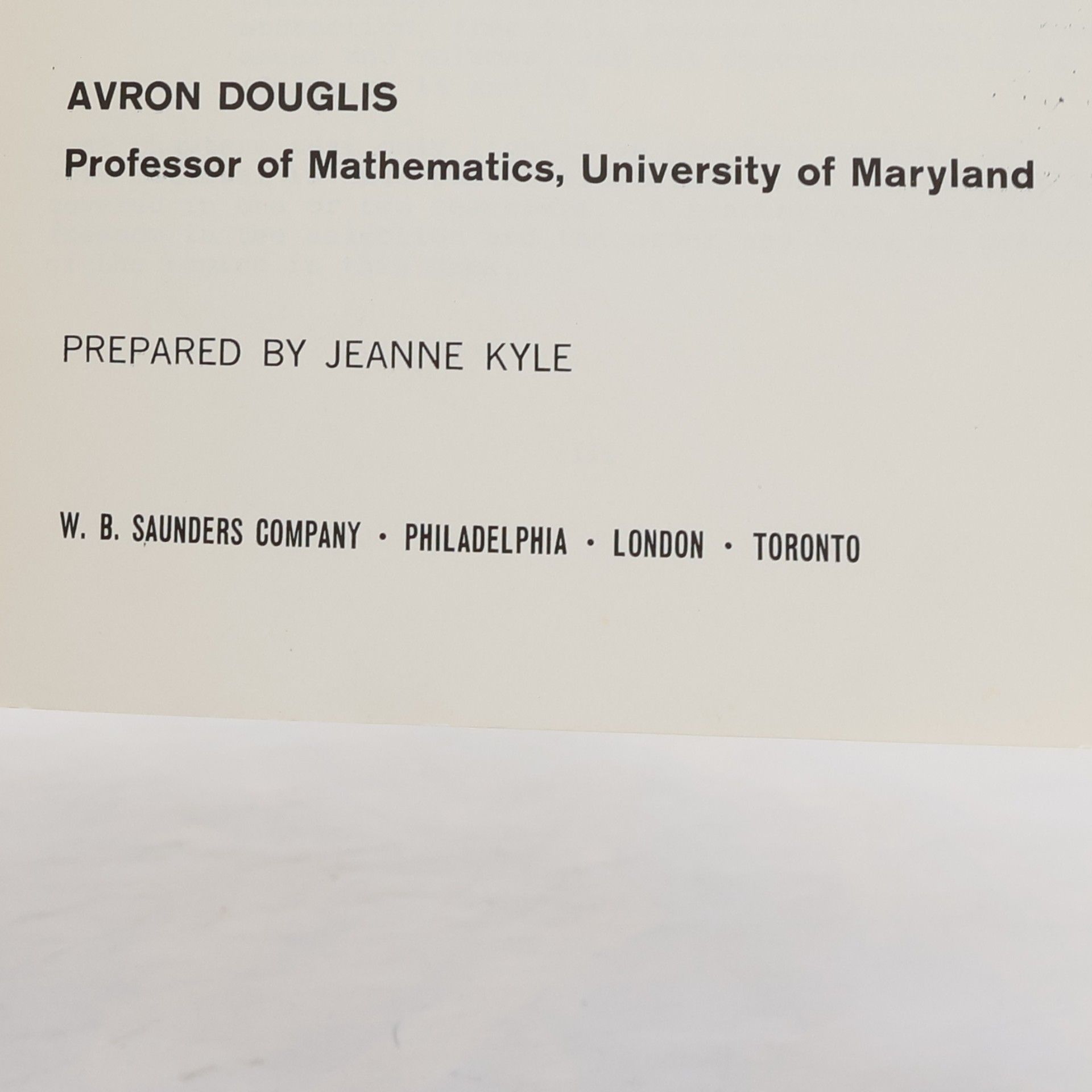 Avron Douglis Solutions Manual to Accompany