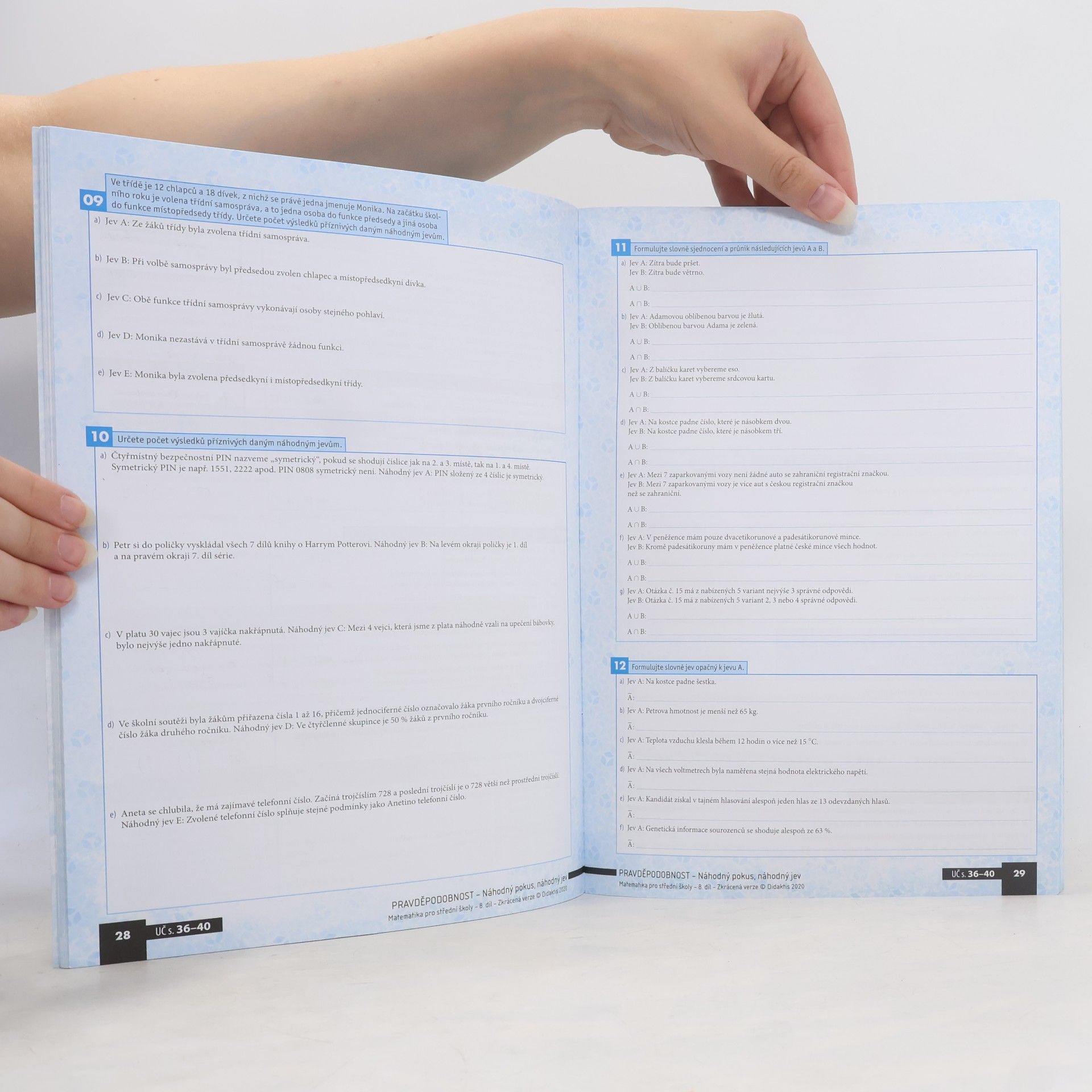 Autorenkollektiv Matematika pro střední školy - kombinatorika, pravděpodobnost, statistika (8. díl, zkrácená verze, prac. sešit)
