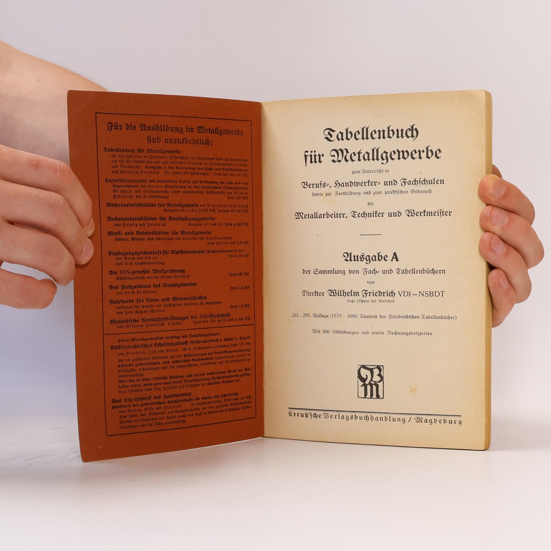 Wilhelm Friedrich Tabellenbuch für metallgewerbe