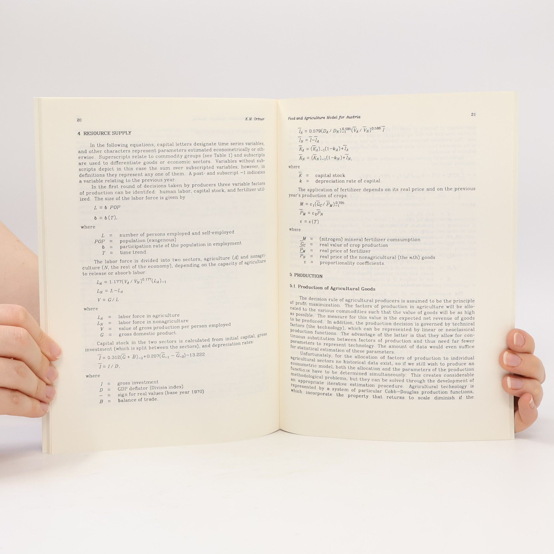 Karl Michael Ortner I Forecasts For Austrian Agriculture To The Year 2000