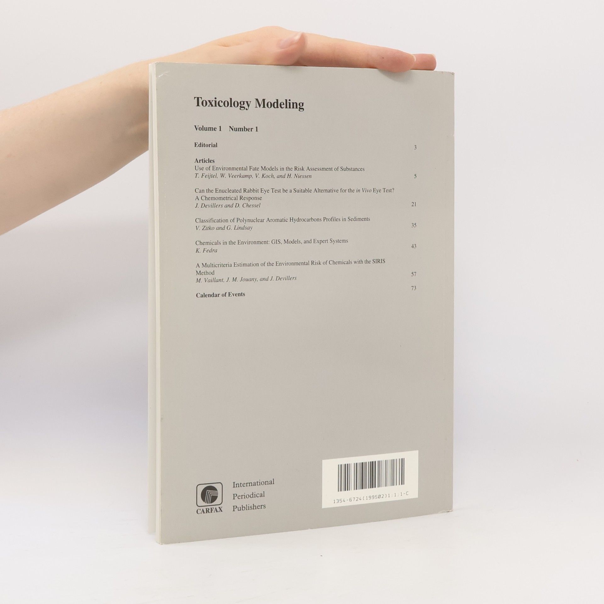 James Devillers Toxicology Modeling