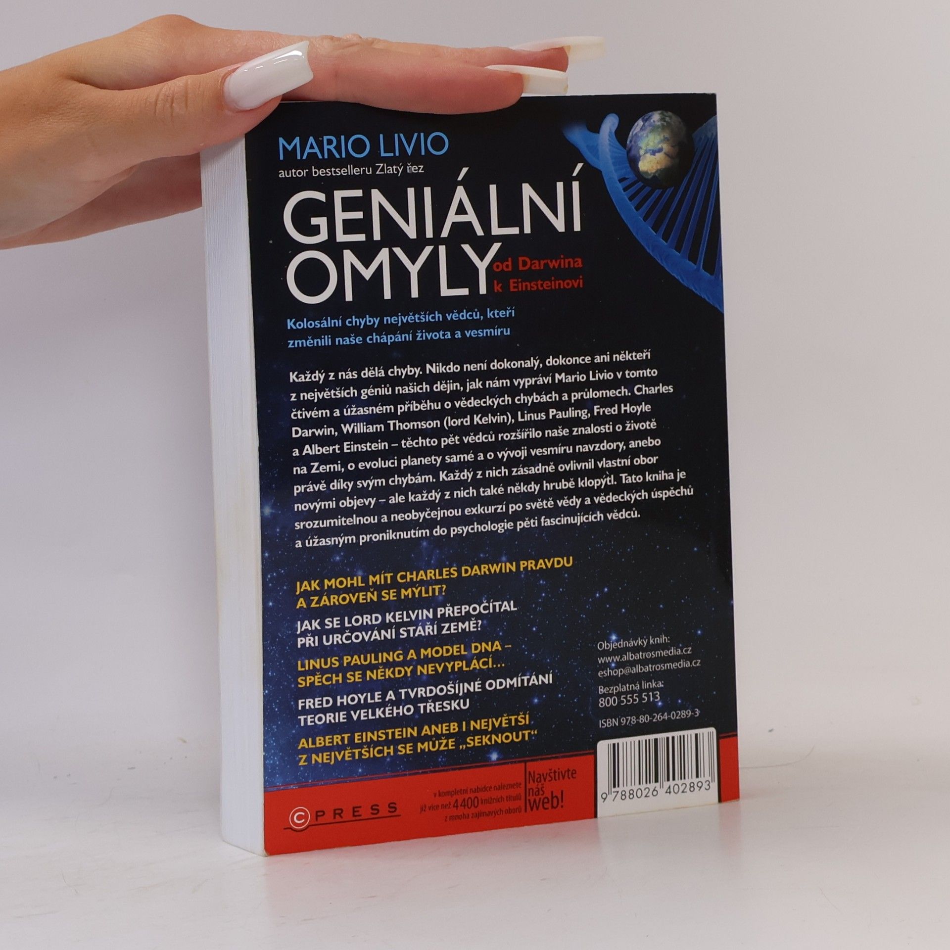 Mario Livio Geniální omyly. Od Darwina k Einsteinovi