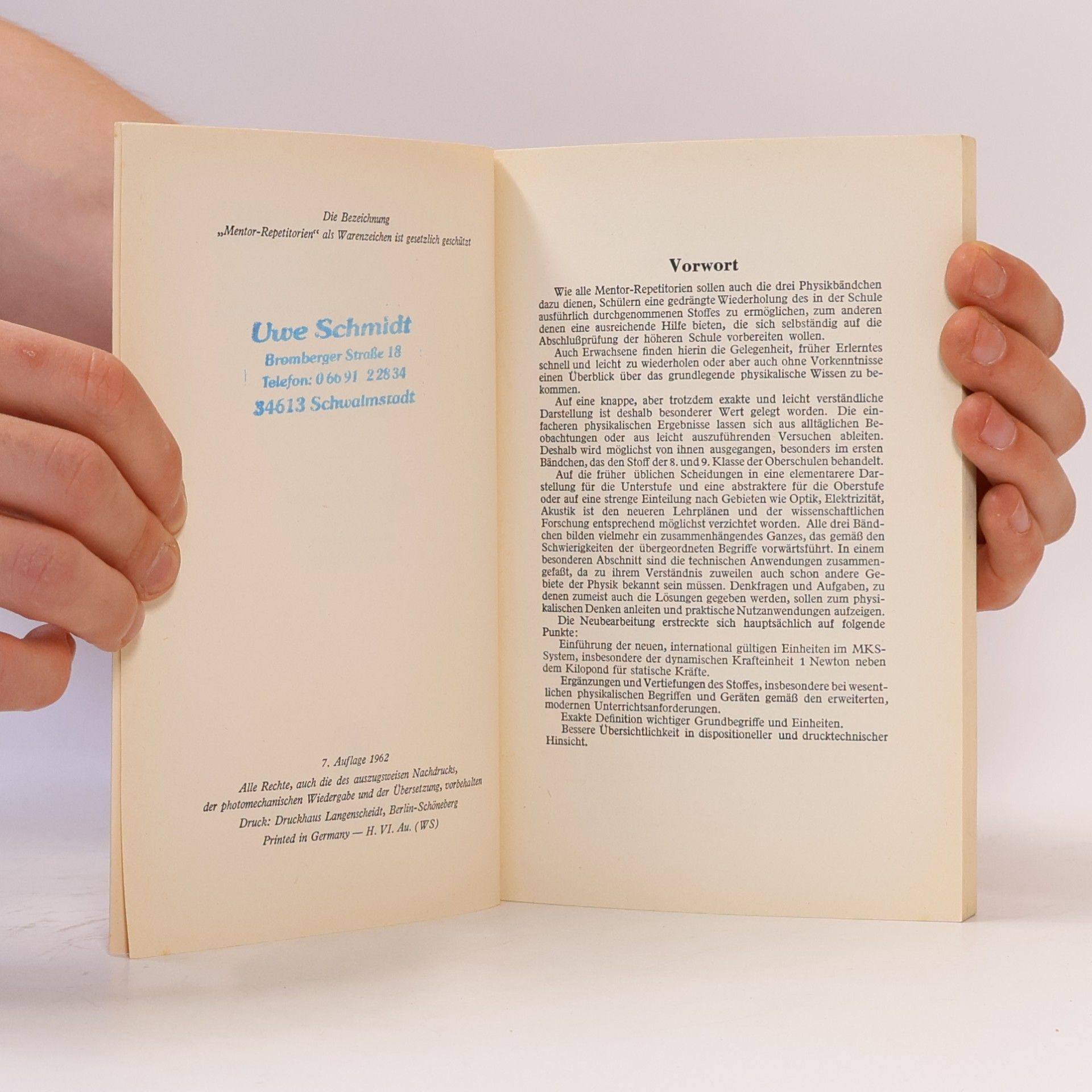 Various authors Mentor-Repetitorien Band 40. Physik I