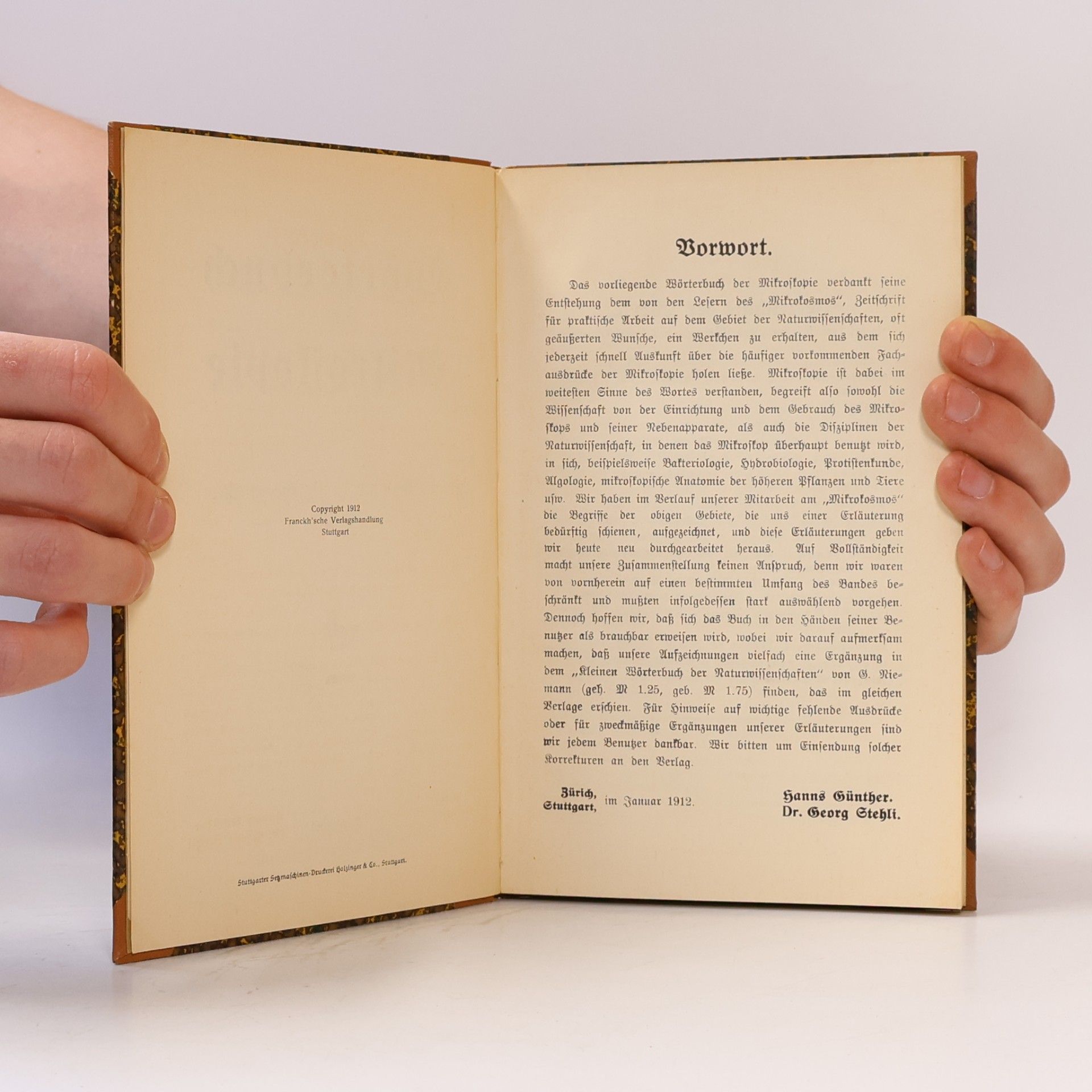 Hanns Günther Wörterbuch der mikrokospie