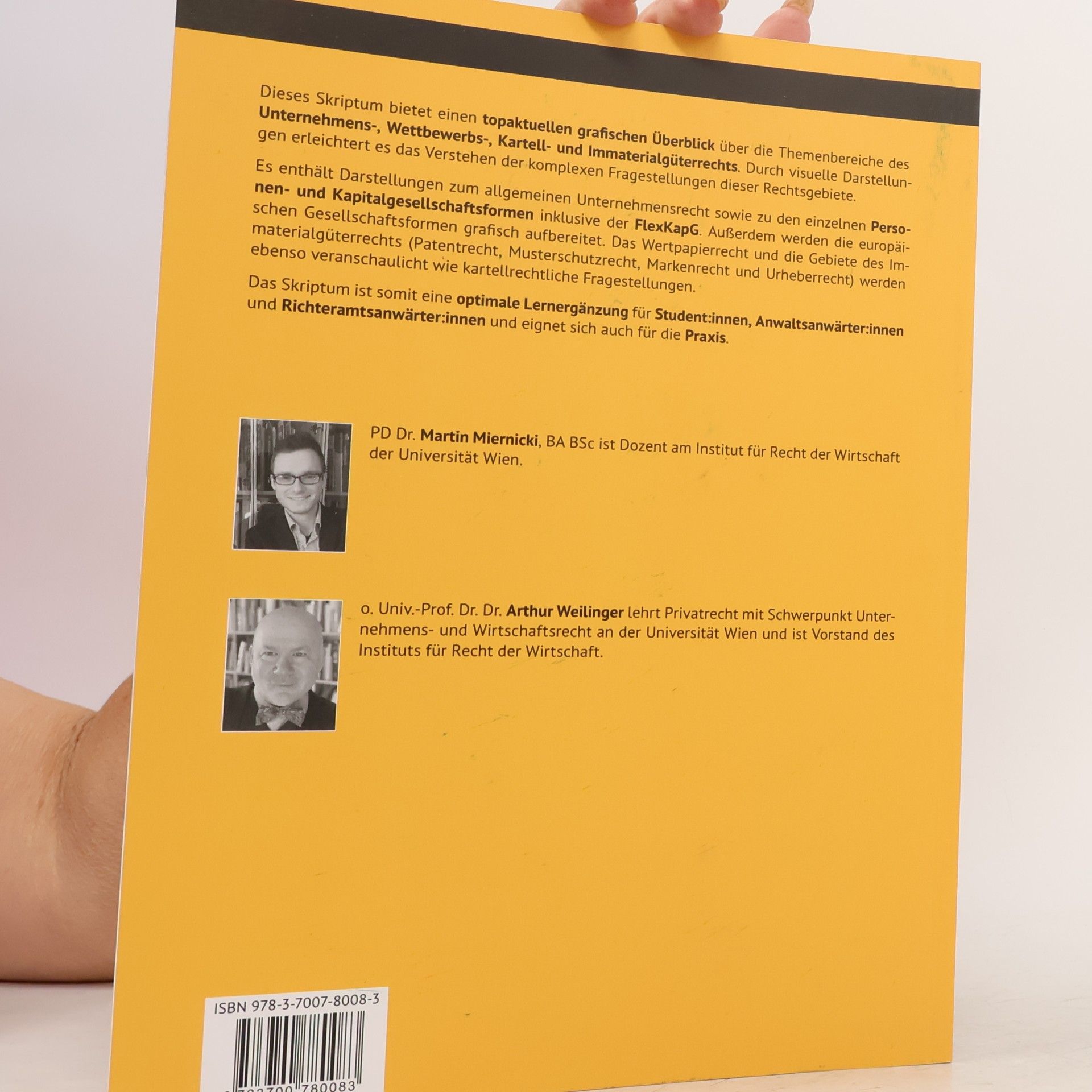 Arthur Weilinger Unternehmensrecht grafisch dargestellt