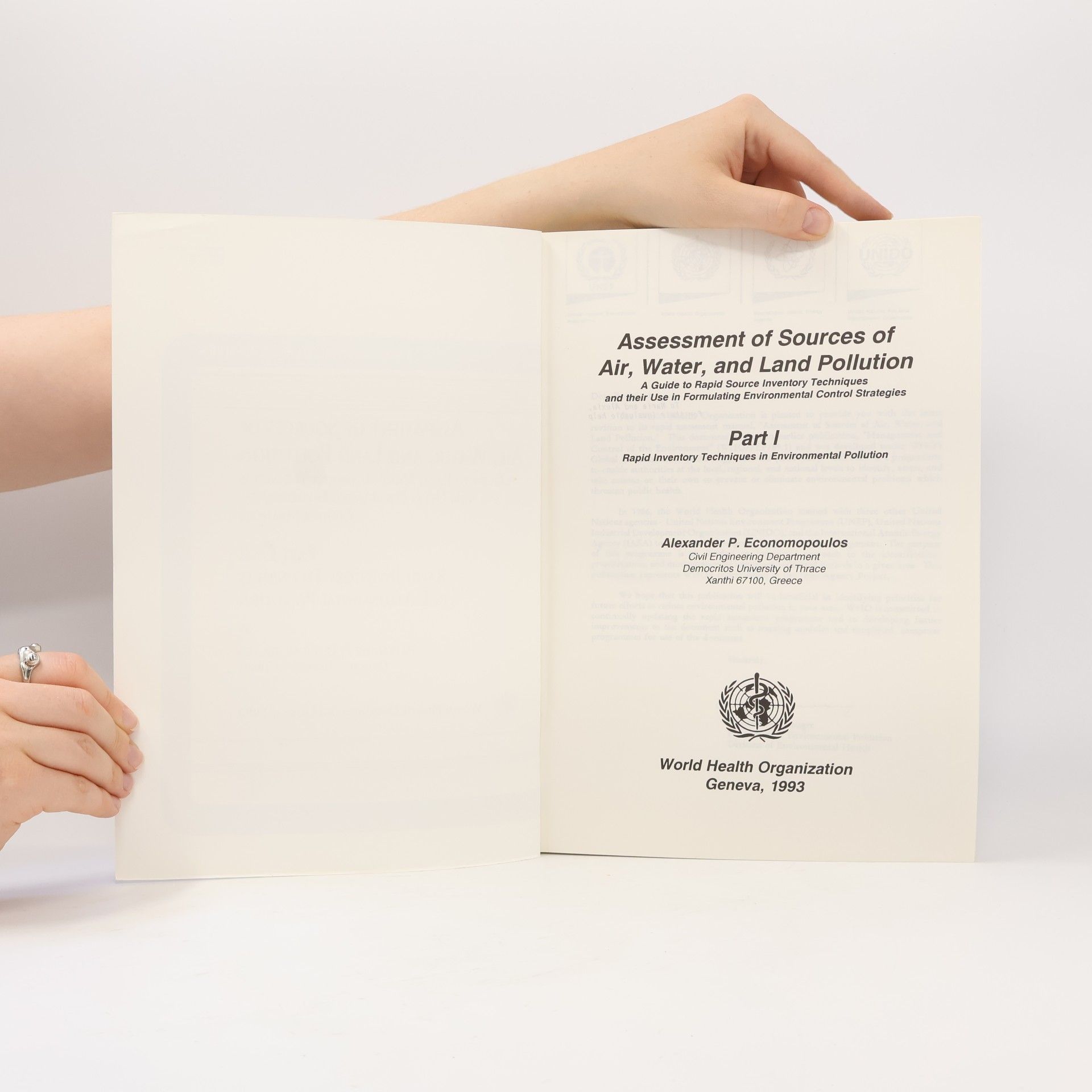 Alexander P. Economopoulos Assessment of Sources of Air, Water, and Land Pollution 1