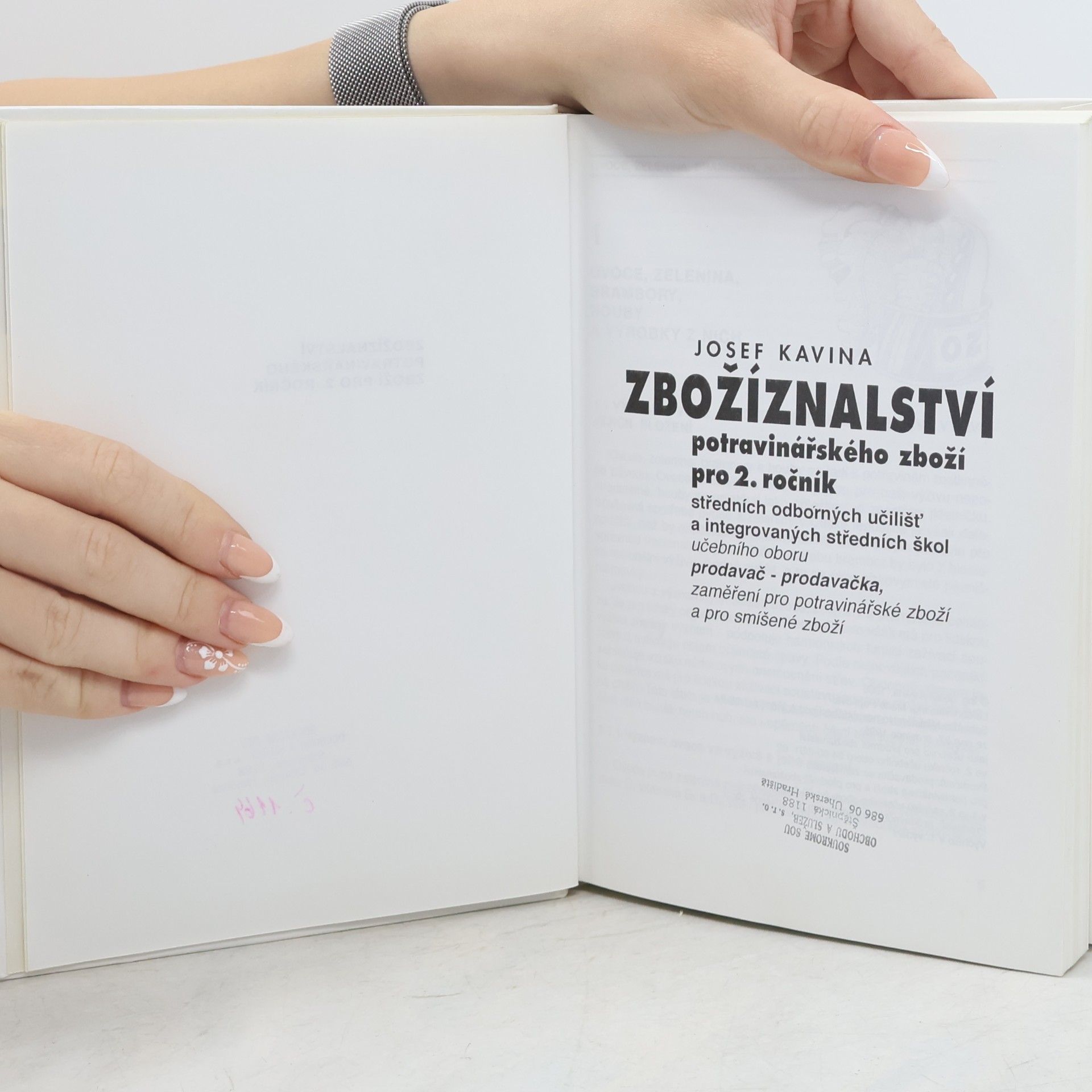 Josef Kavina Zbožíznalství potravinářského zboží pro 2. ročník