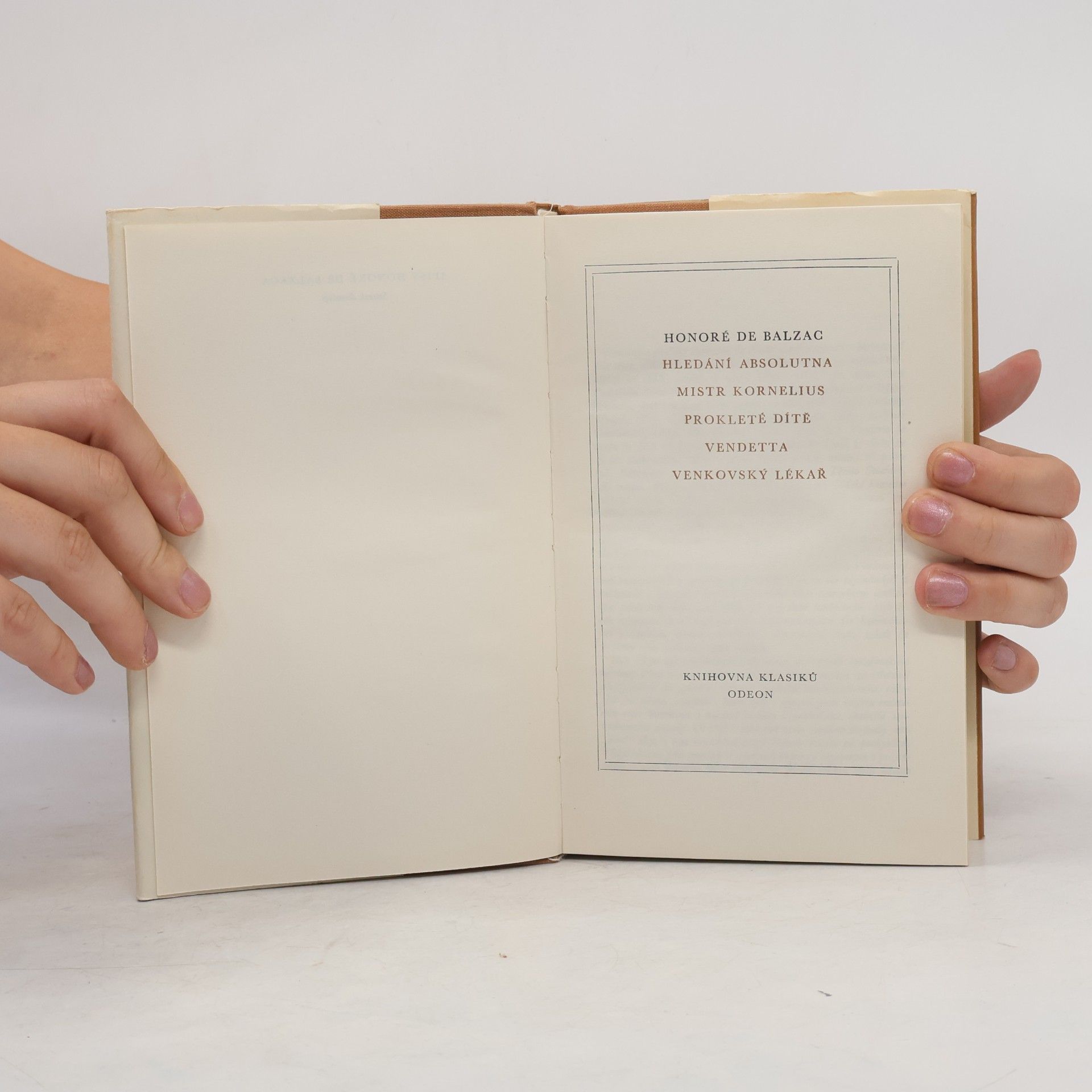 Honoré de Balzac Hledání absolutna. Mistr Kornelius. Prokleté dítě. Vendetta. Venkovský lékař