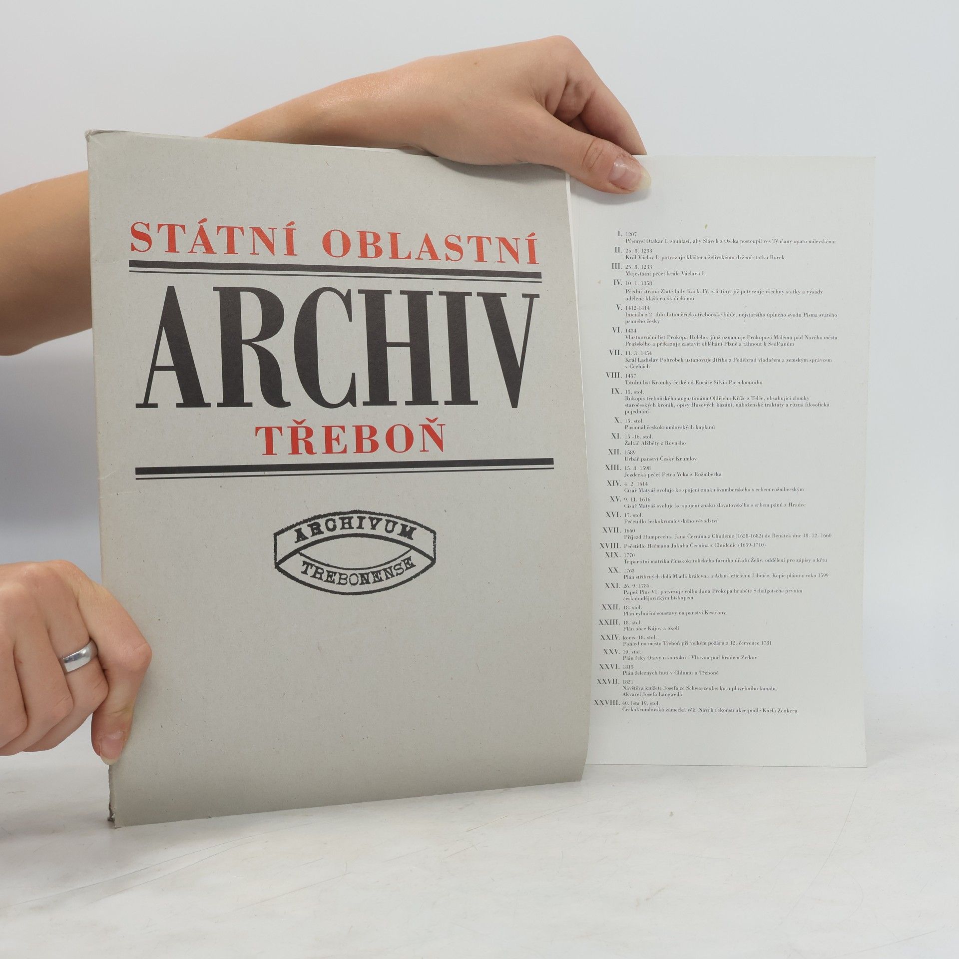 Václav Rameš Státní oblastní archiv Třeboň = Archivum Trebonense