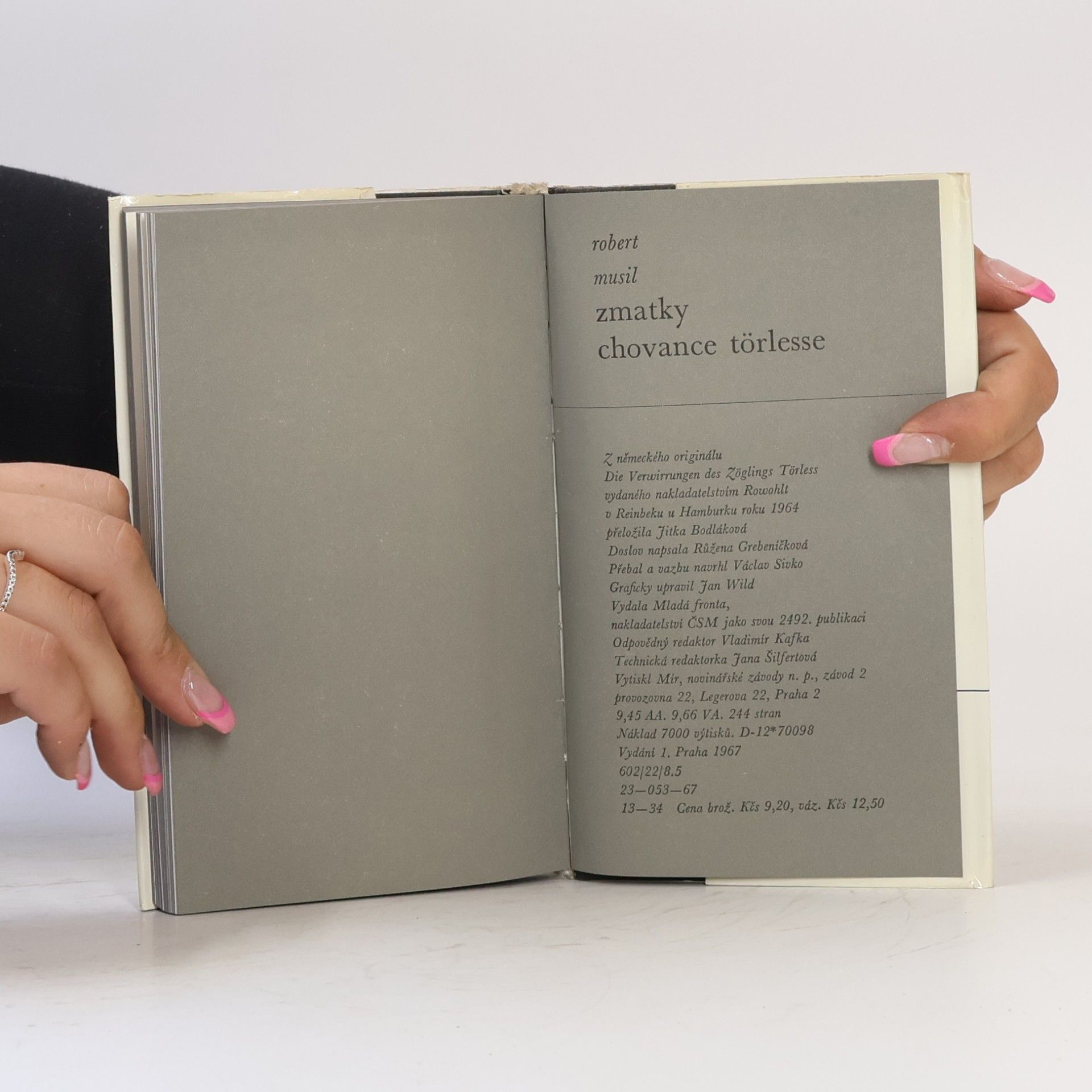 Robert Musil Zmatky chovance Törlesse