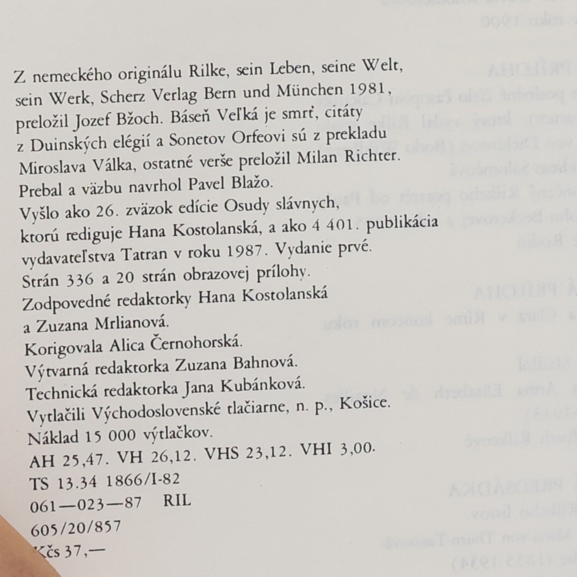 Wolfgang Leppmann Osudy Slávných: Rilke