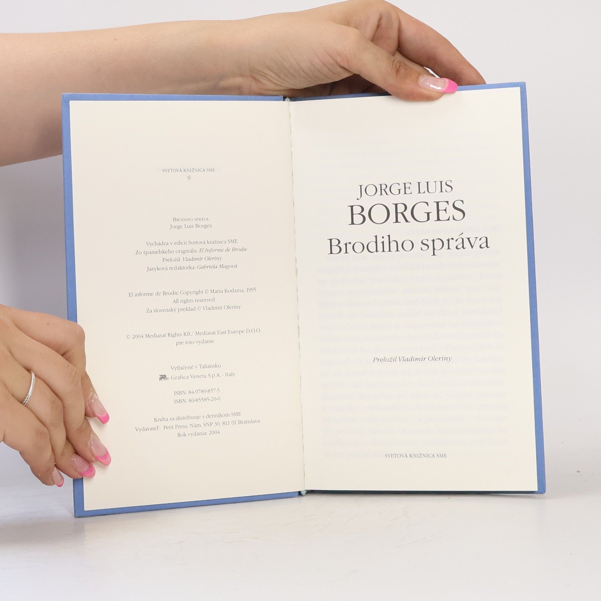 Jorge Luis Borges Brodiho správa