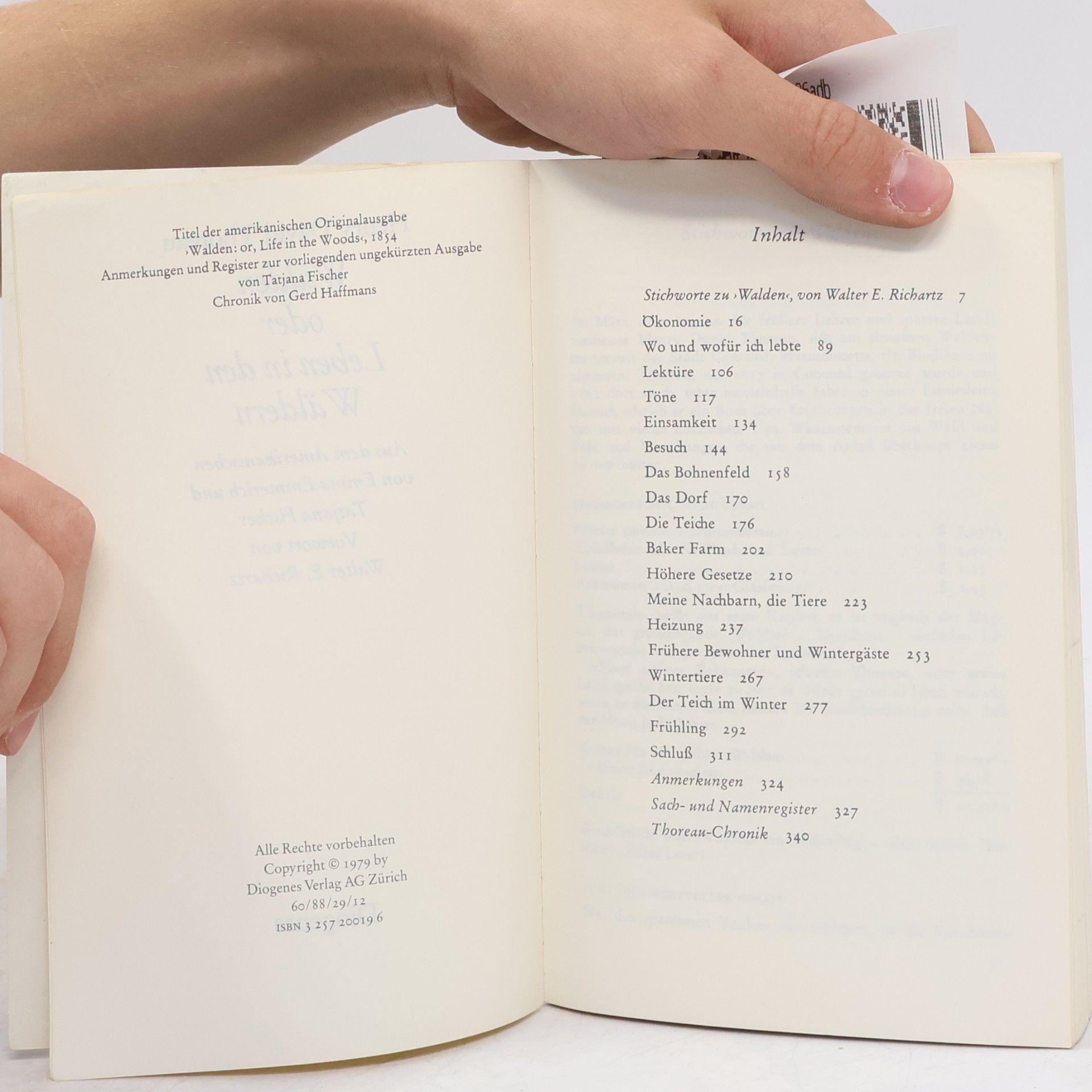 Henry David Thoreau Walden oder Leben in den Wäldern