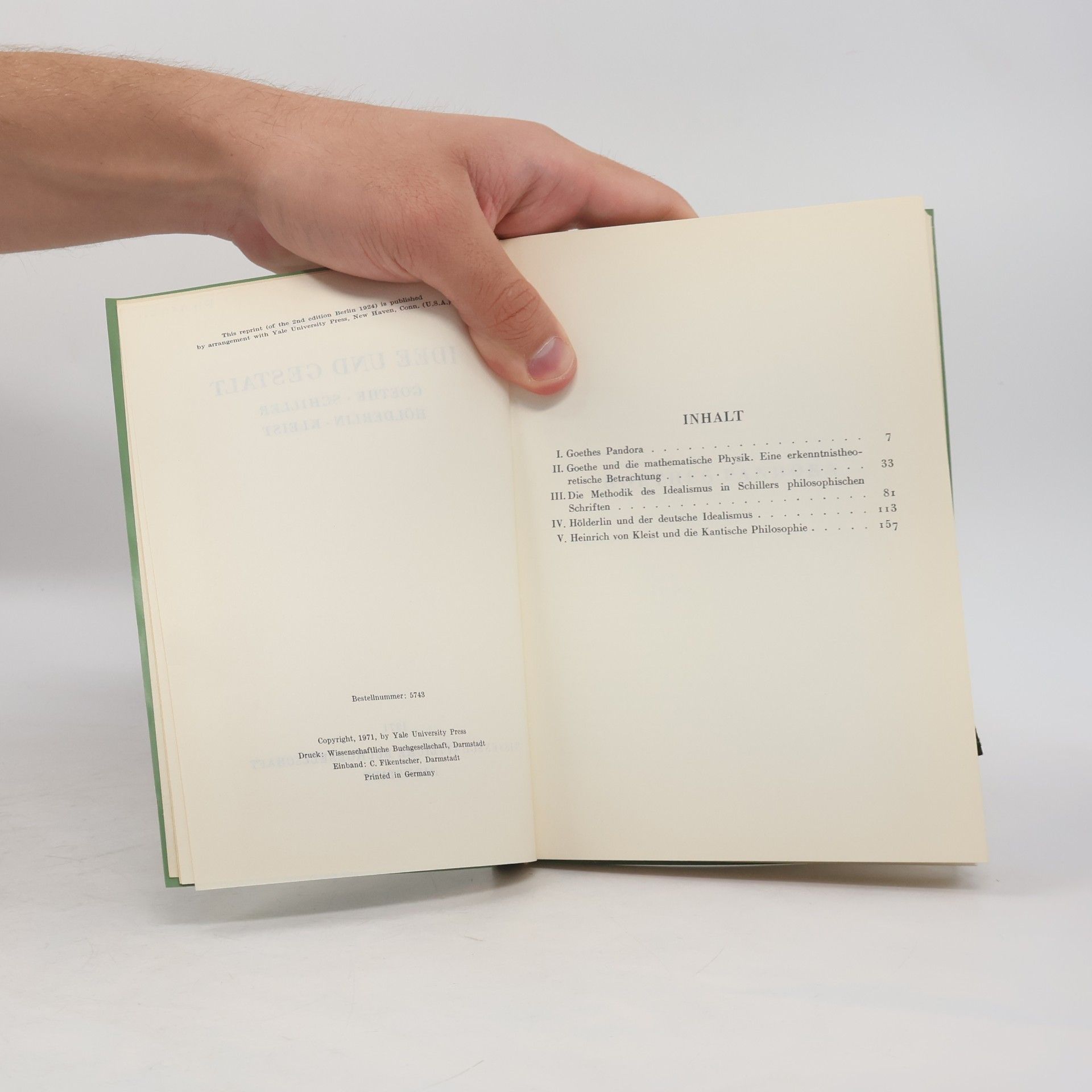 Ernst Cassirer Idee und Gestalt