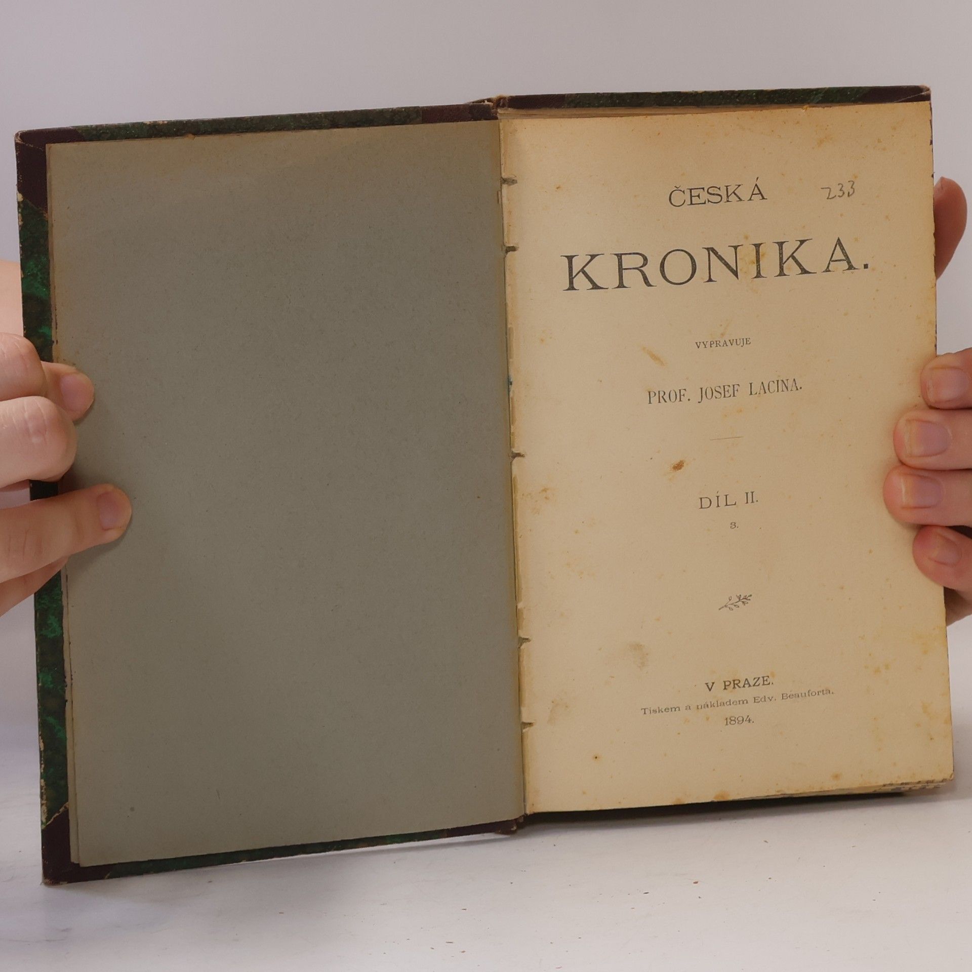 Josef Lacina Česká kronika II.