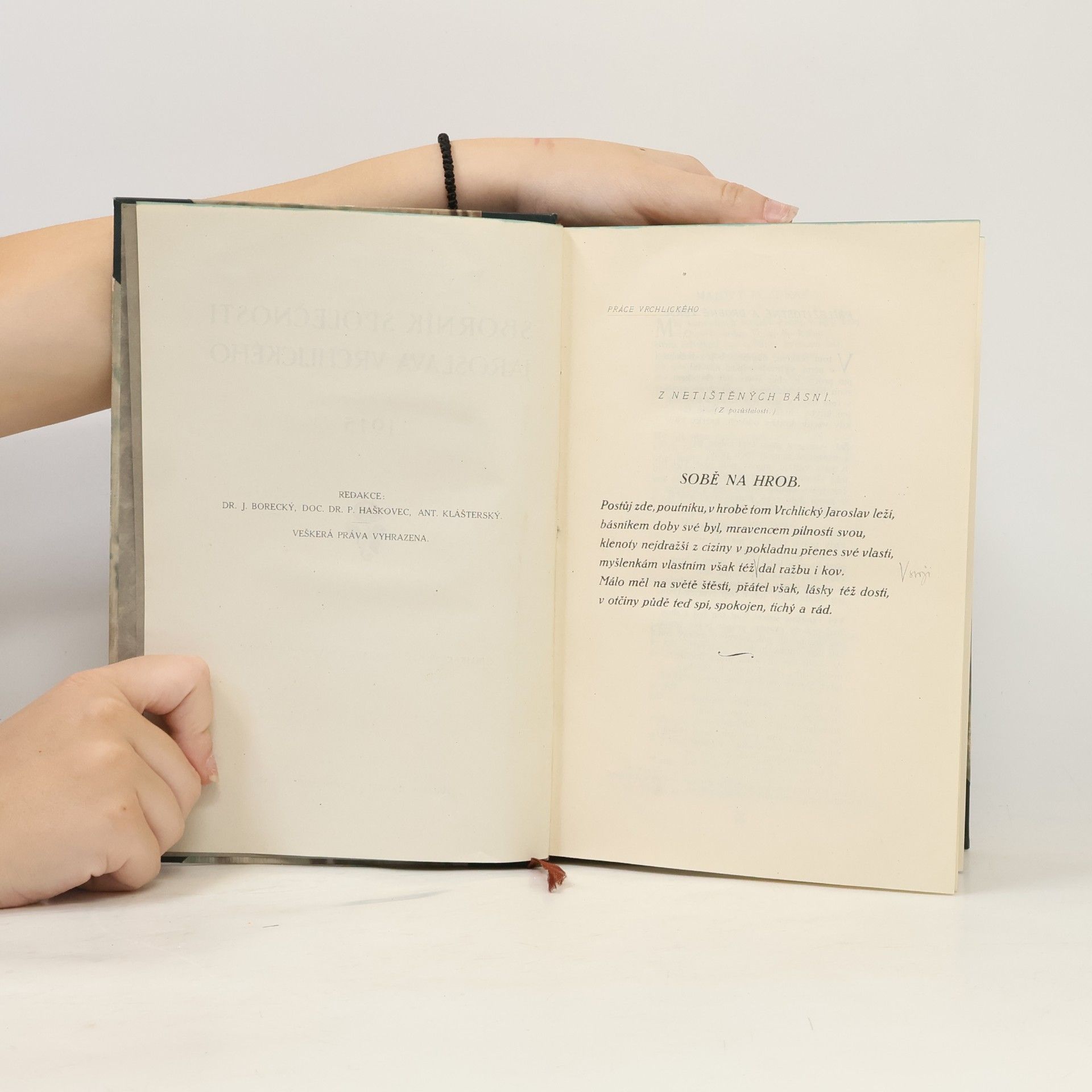 Various authors Sborník společnosti Jaroslava Vrchlického 1-4 (1915–1918)