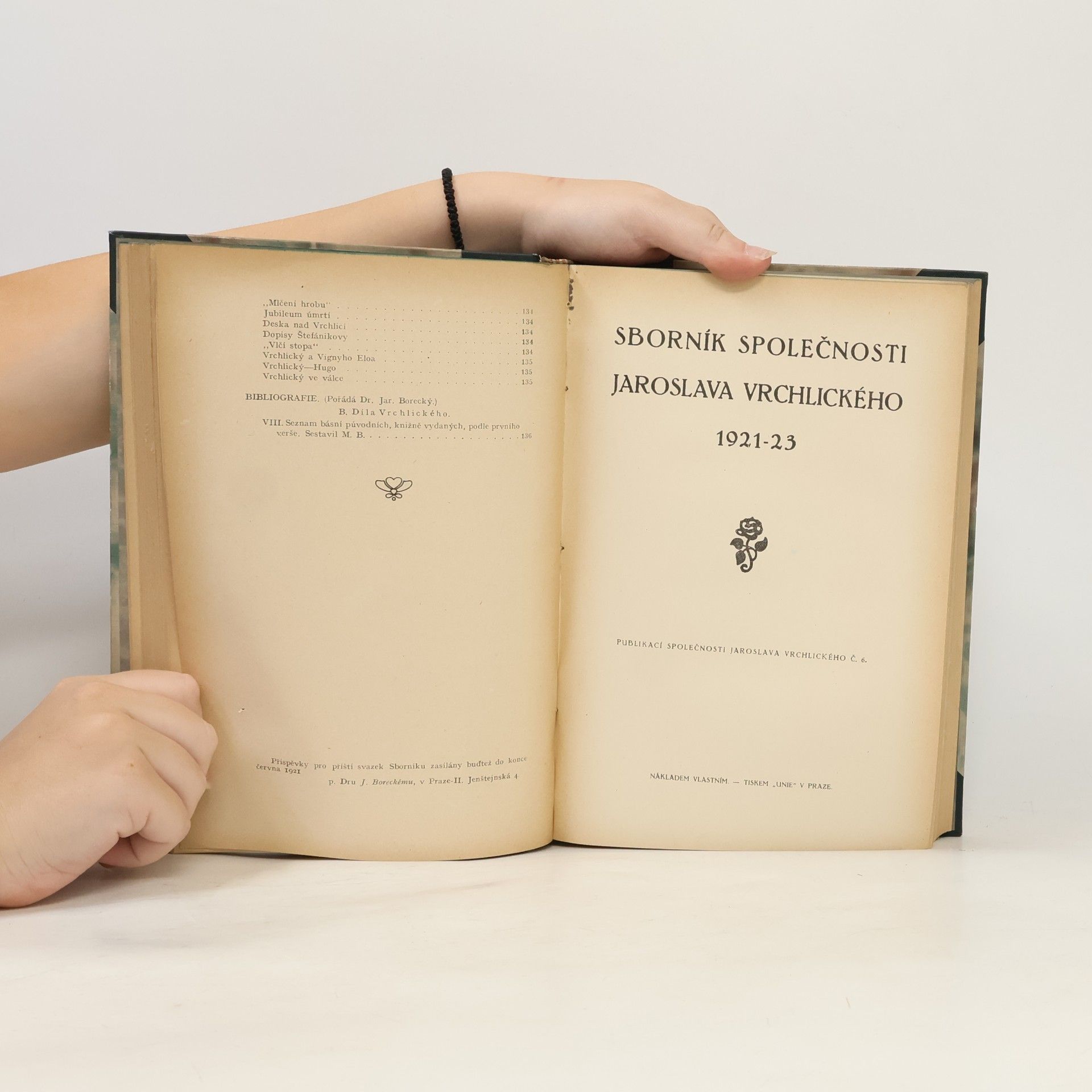Kolektiv autorů Sborník společnosti Jaroslava Vrchlického 1921-23