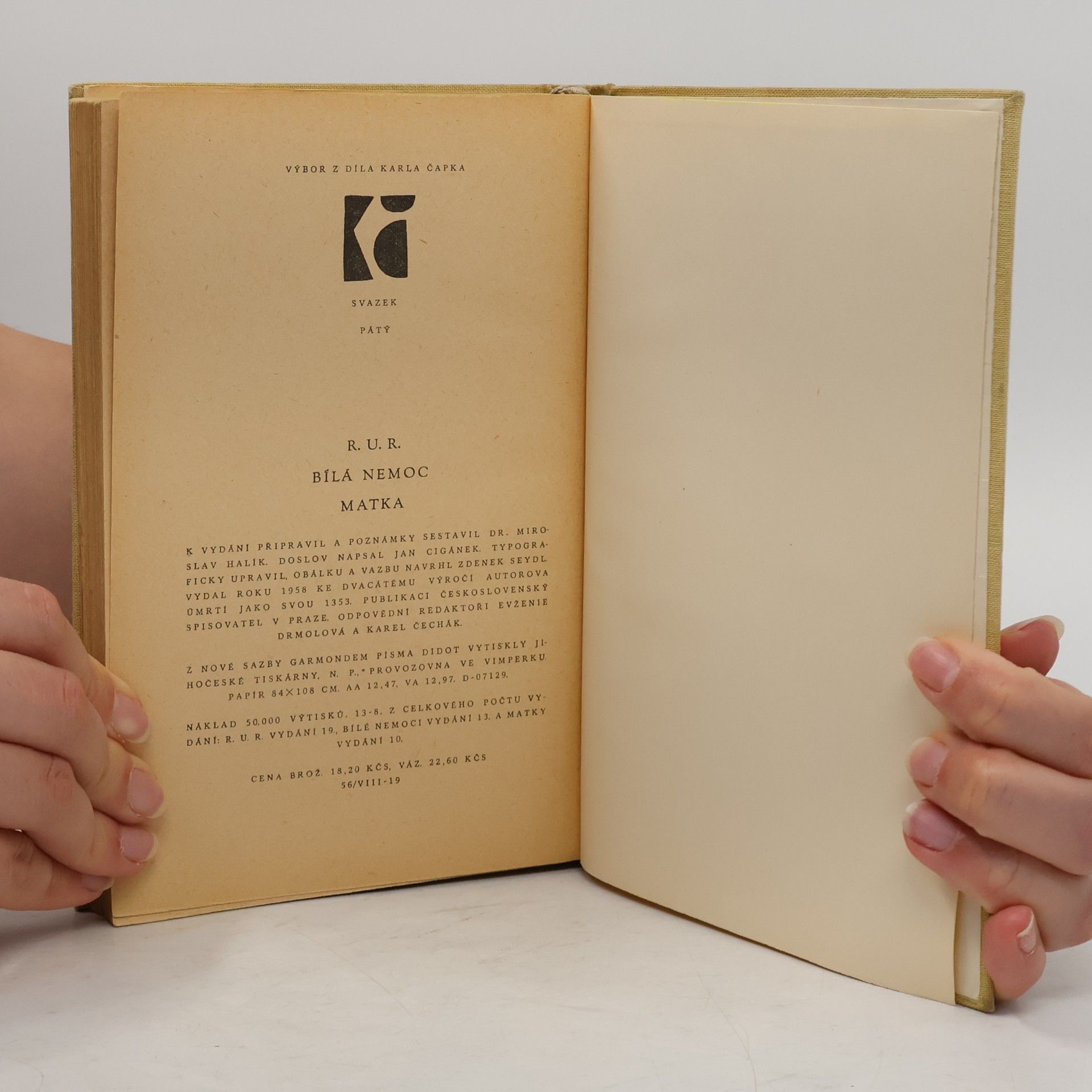 Karel Čapek R. U. R., Bílá nemoc, Matka