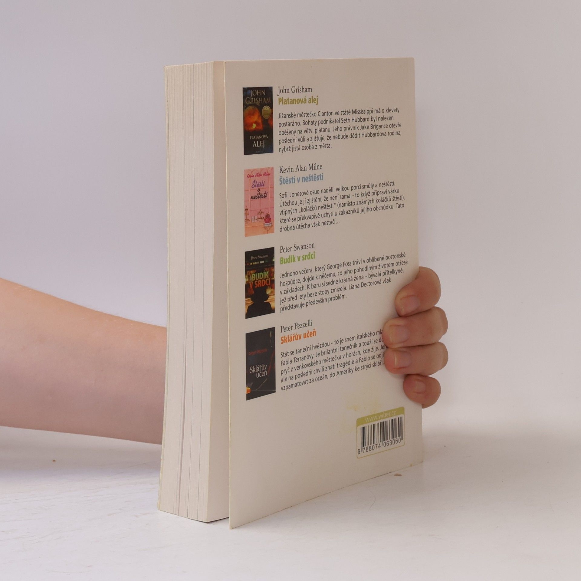 John Grisham Platanová alej, Štestí v neštěstí, Budík v srdci, Sklářův učeň