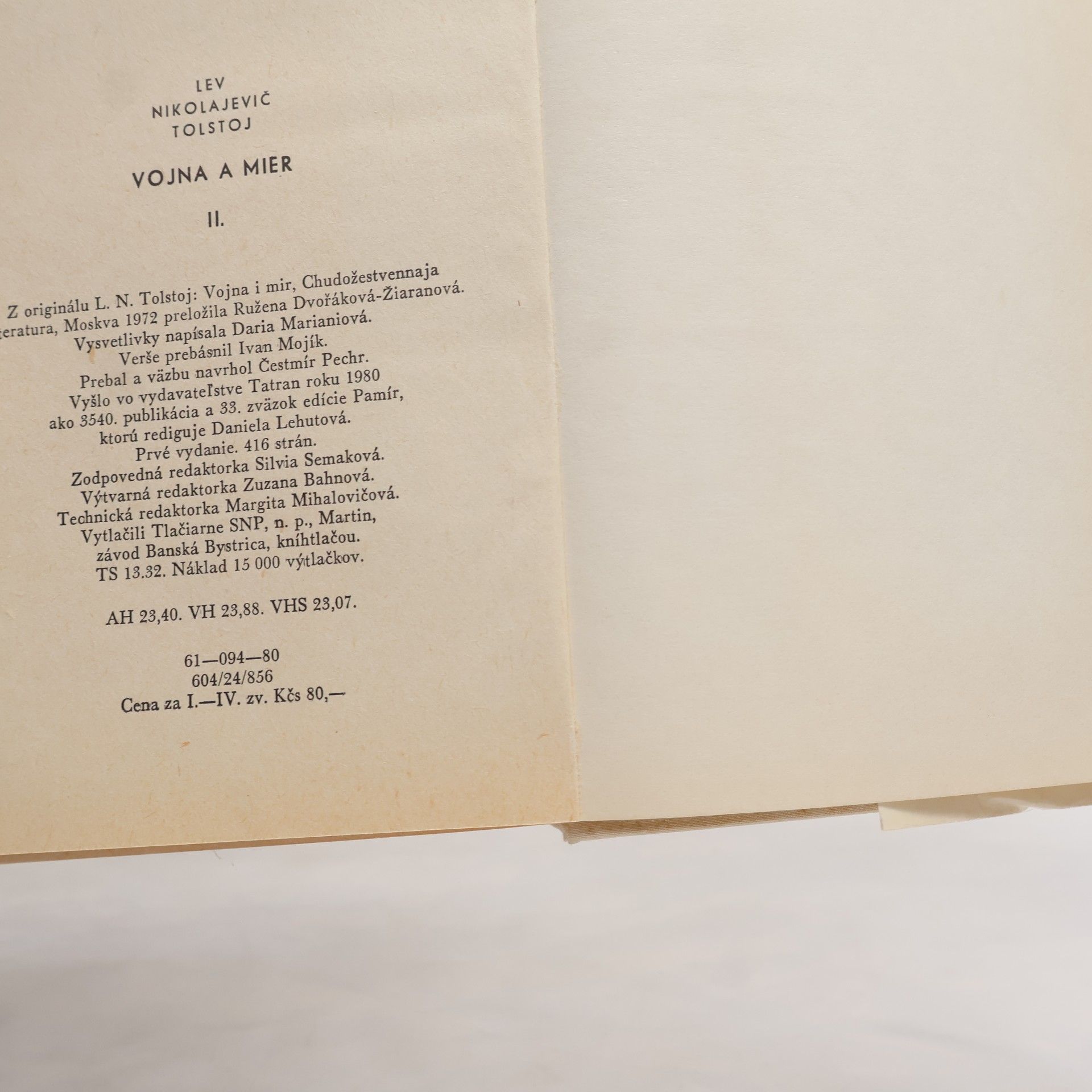 Lew Nikolajewitsch Tolstoi Vojna a mier II.