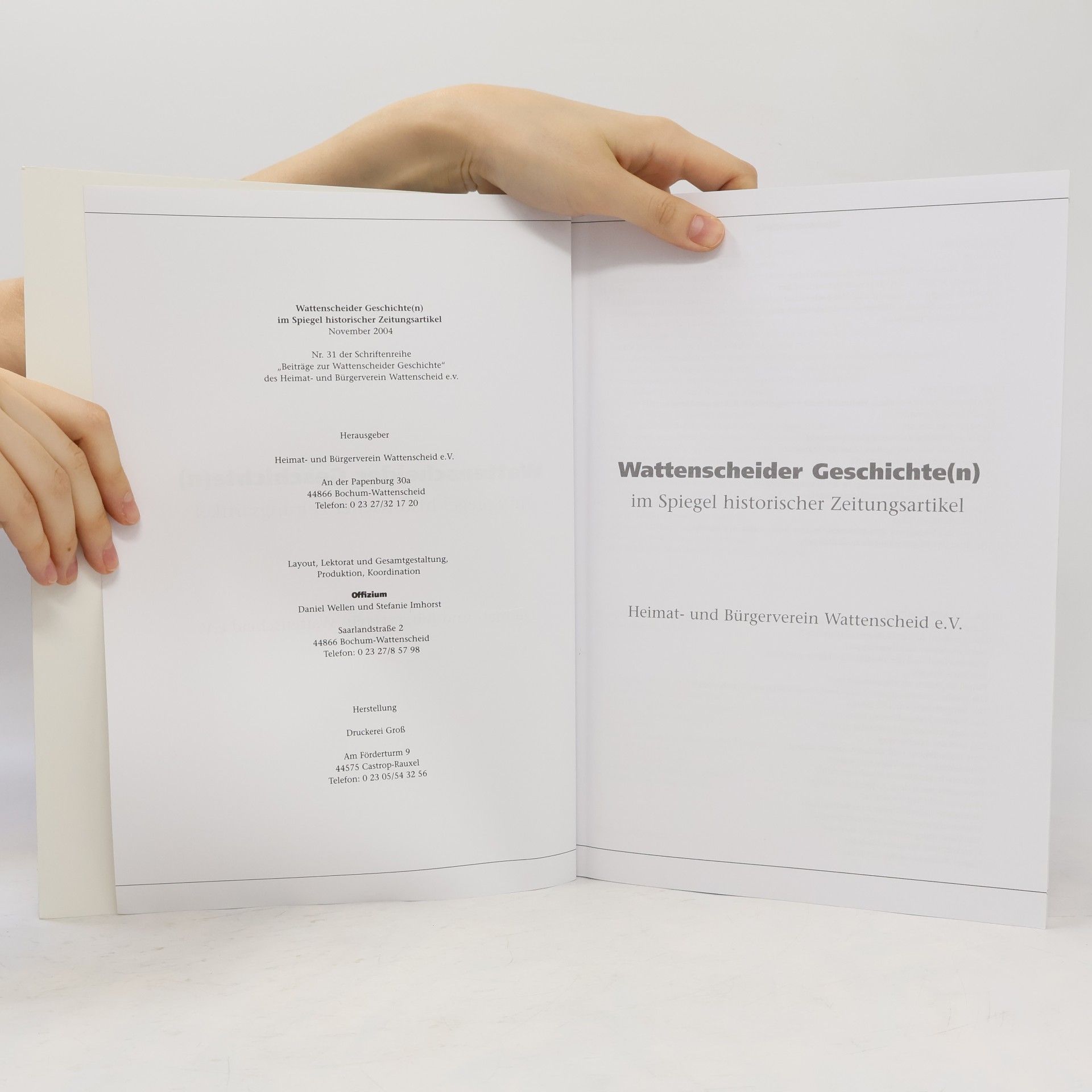 Josef Minn Wattenscheider Geschichte(n) im Spiegel historischer Zeitungsartikel