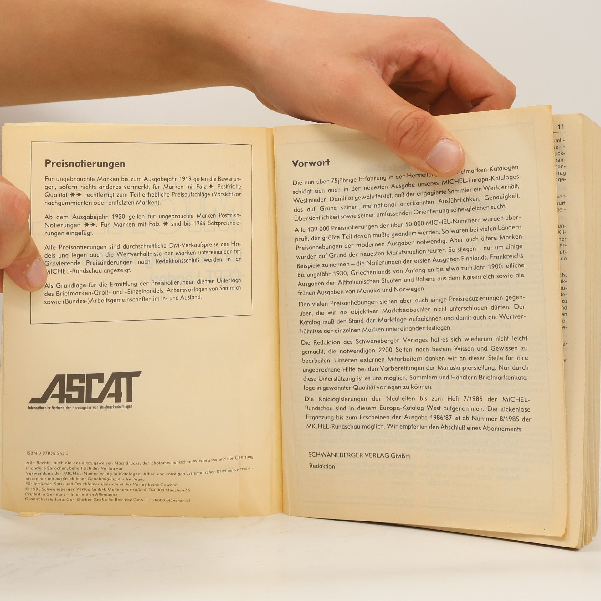 Autorenkollektiv Michel. Europa-Katalog 1985/86