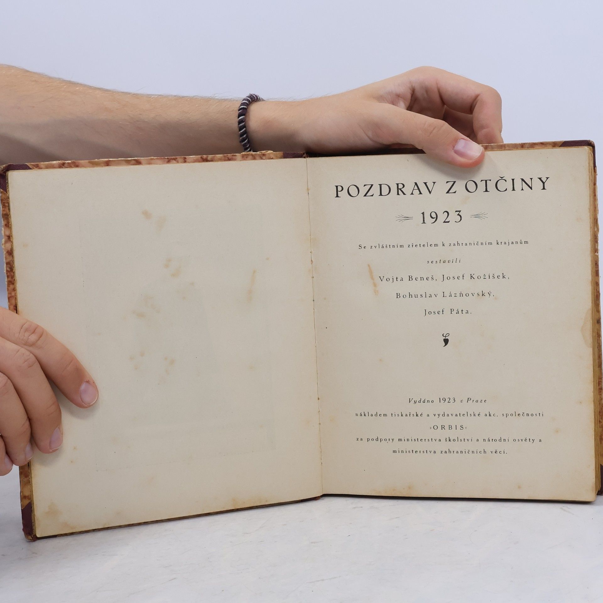 Beneš Kožíšek Páta Pozdrav z Otčiny 1923 (k zahraničním krajanům)