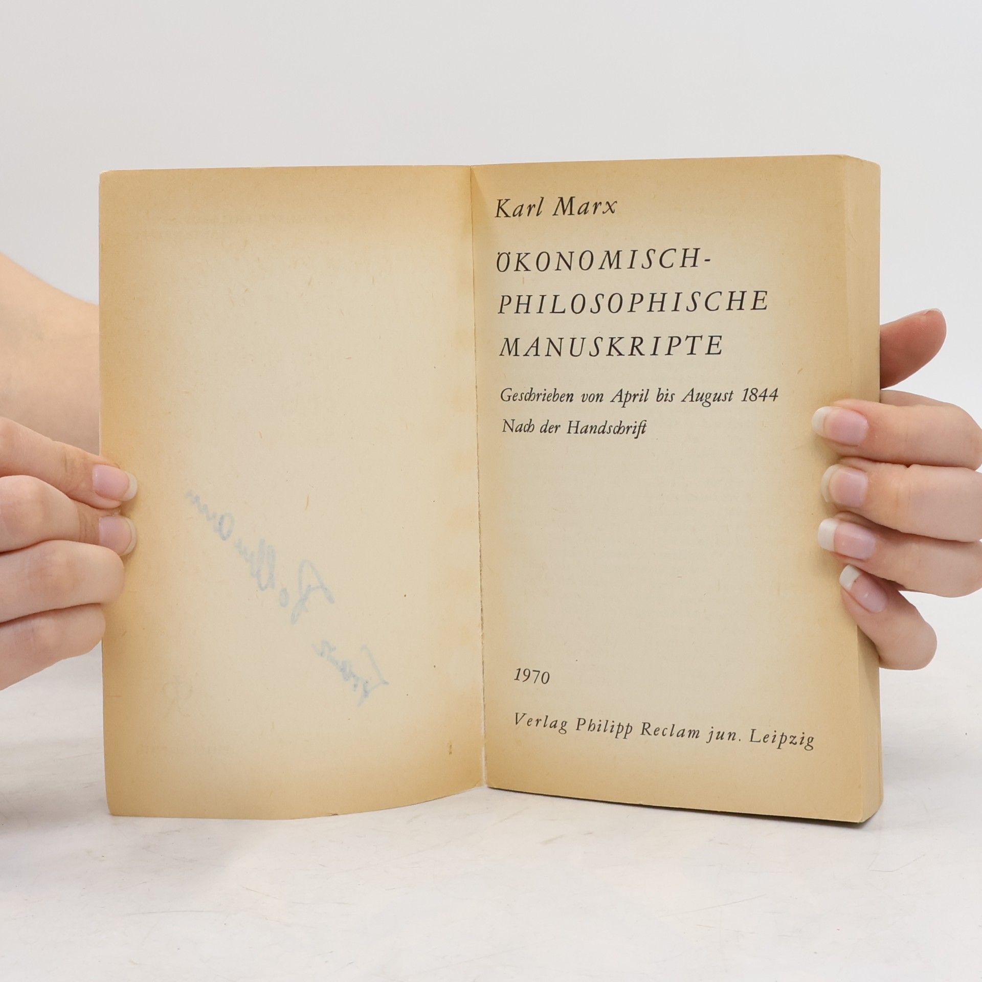 Karl Marx Ökonomischphilosophische Manuskripte