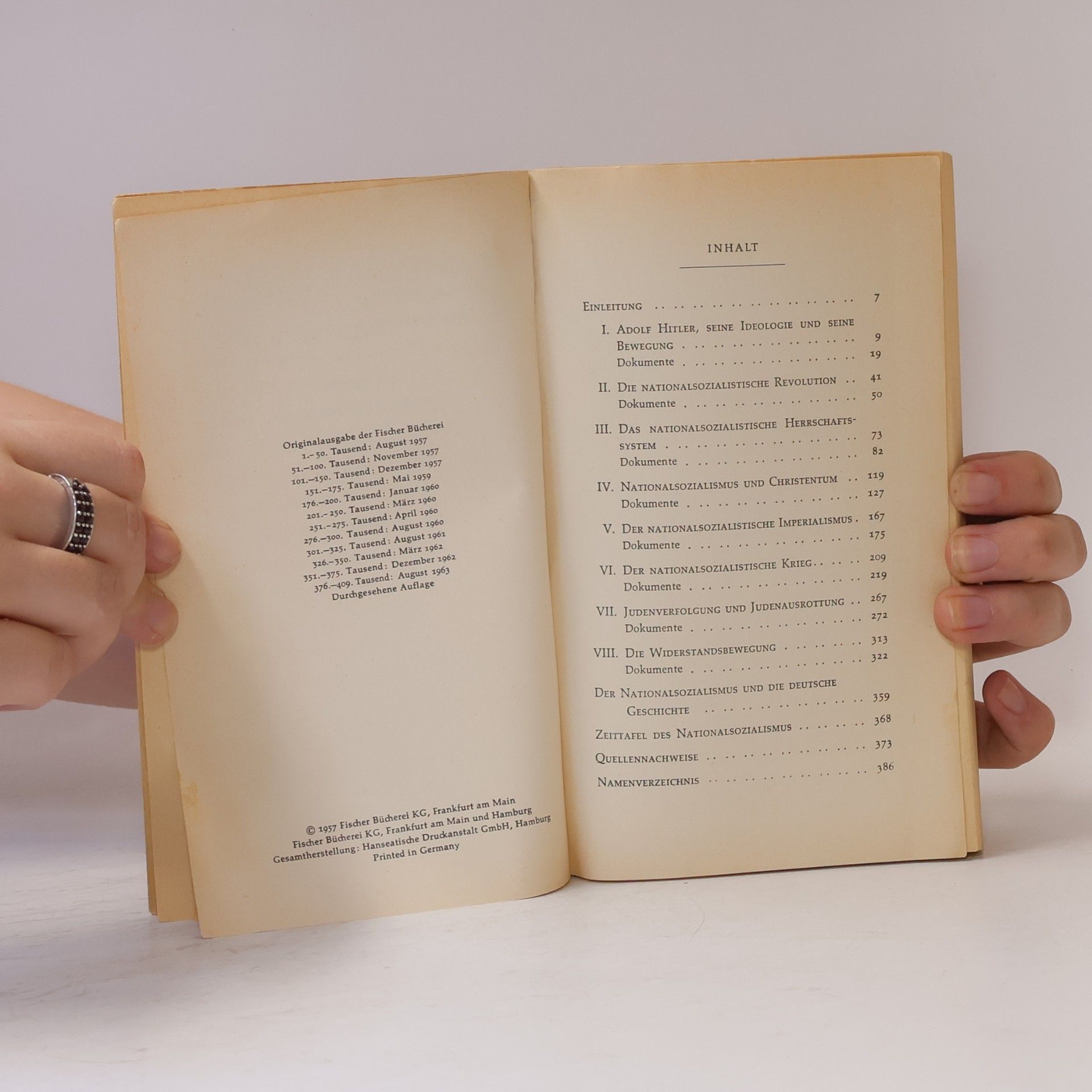 Walter Hofer Der Nationalsozialismus. Dokumente 1933-1945