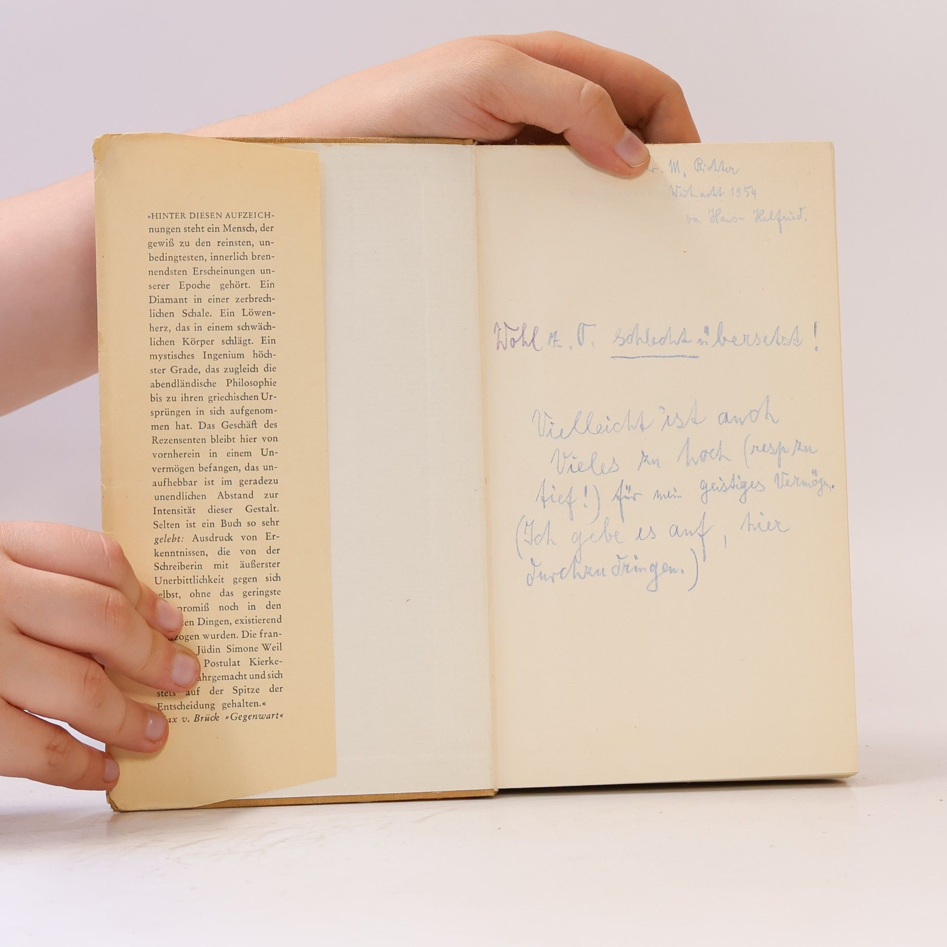Simone Weil Schwerkraft und Gnade