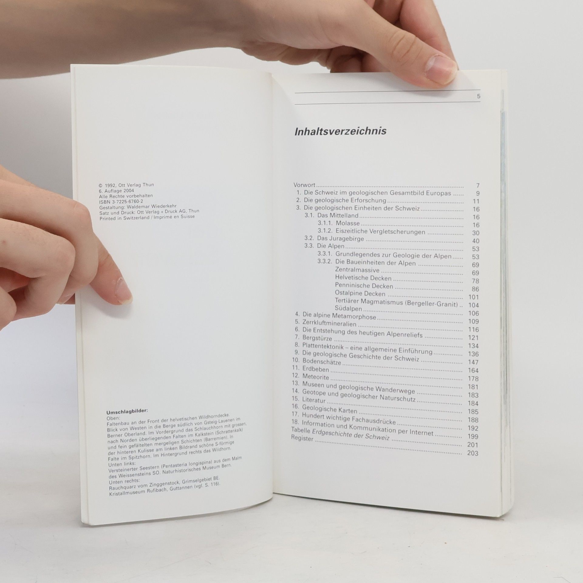 Toni P. Labhart Geologie der Schweiz. - 6. Auflage